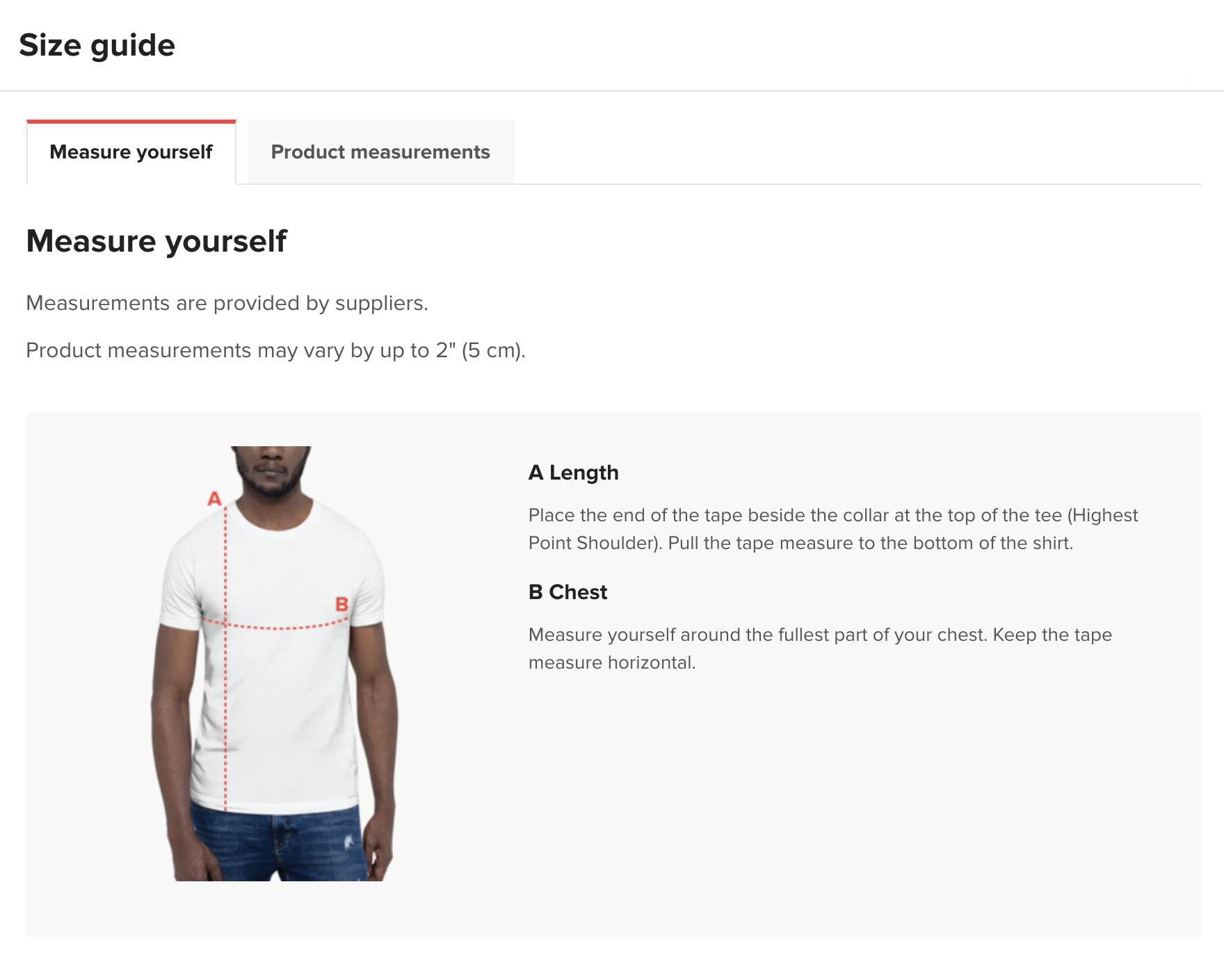 Unisex T-Shirt, Bella+Canvas 3001, MEASURE 1.png