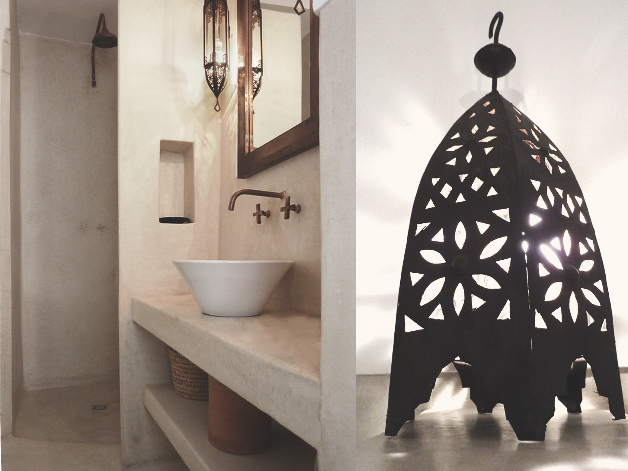 Salle de bain de la chambre double Lena - © Riad Dar-K