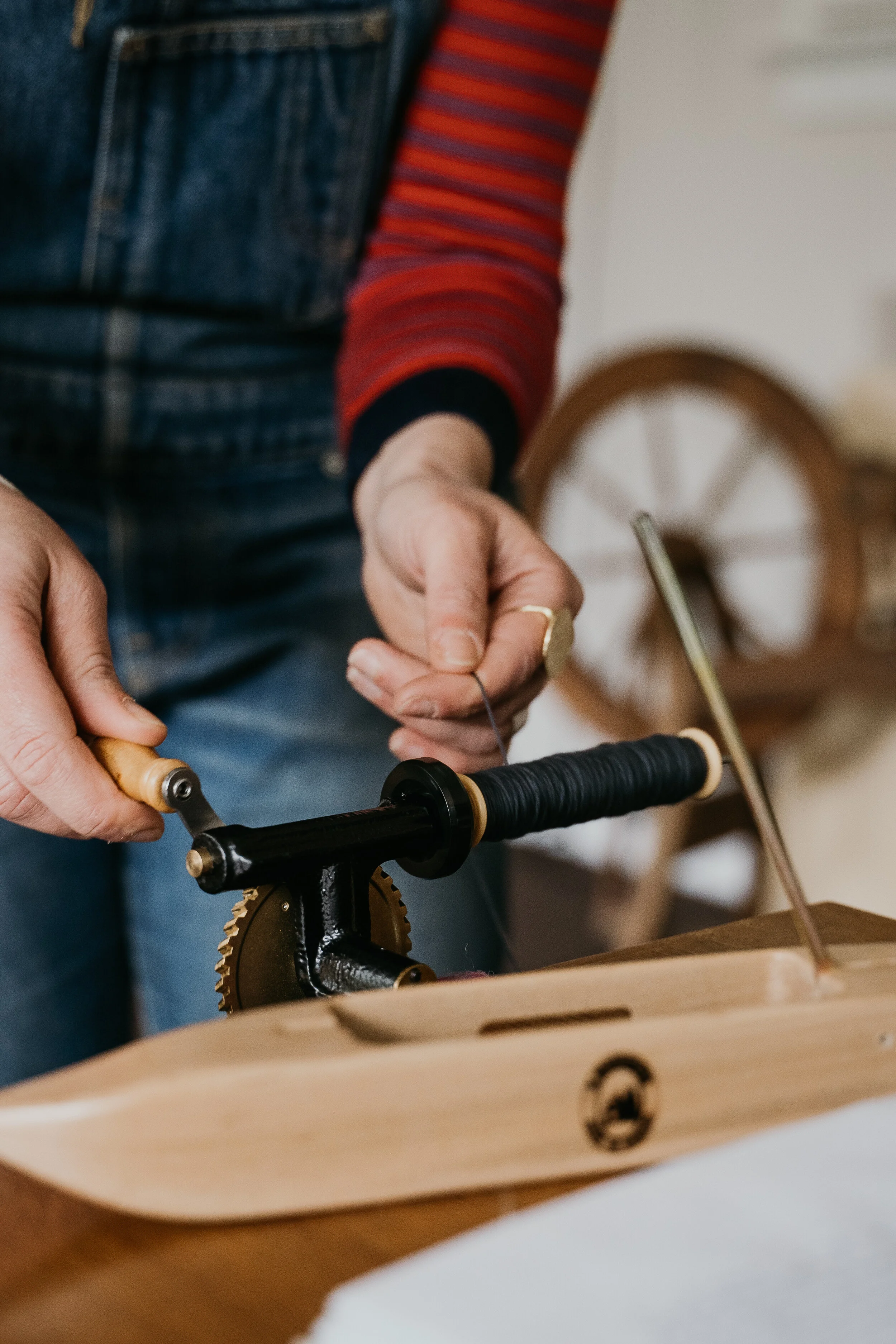Weaver Ana Peditis in her studio