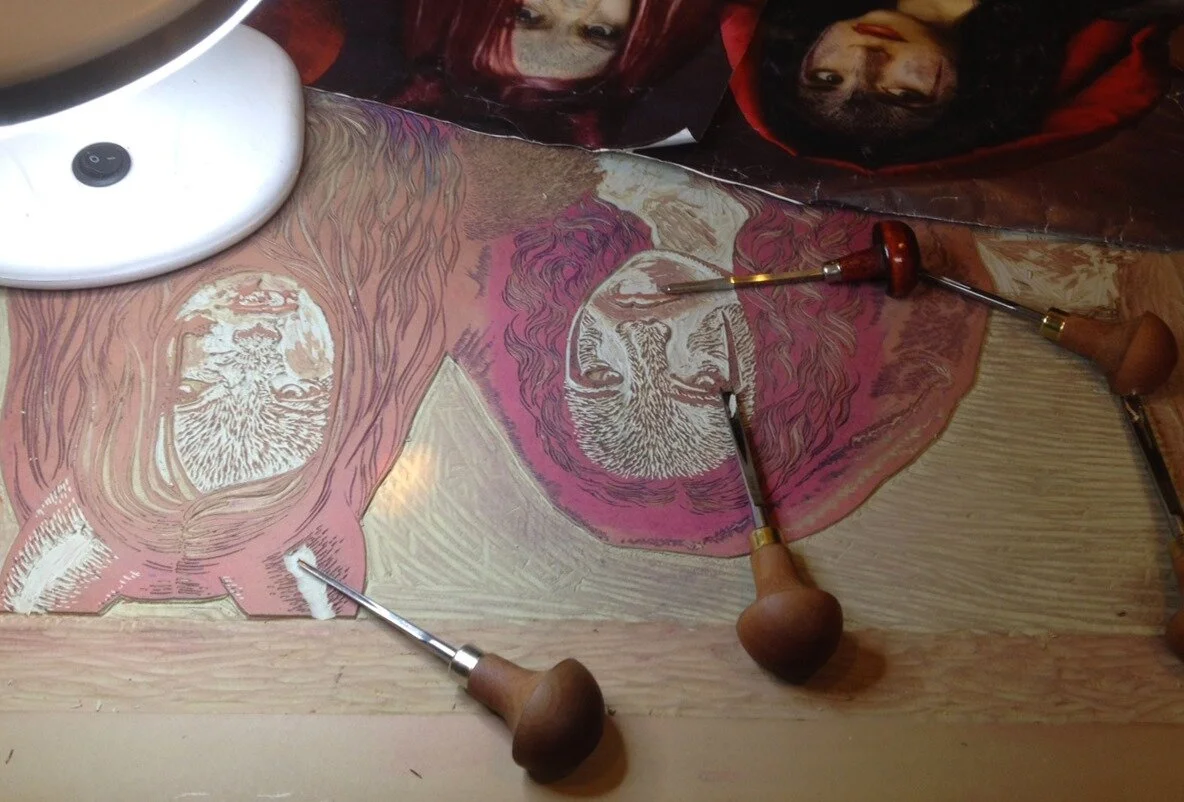  Linocut printing workshop with Jazmina Cininas