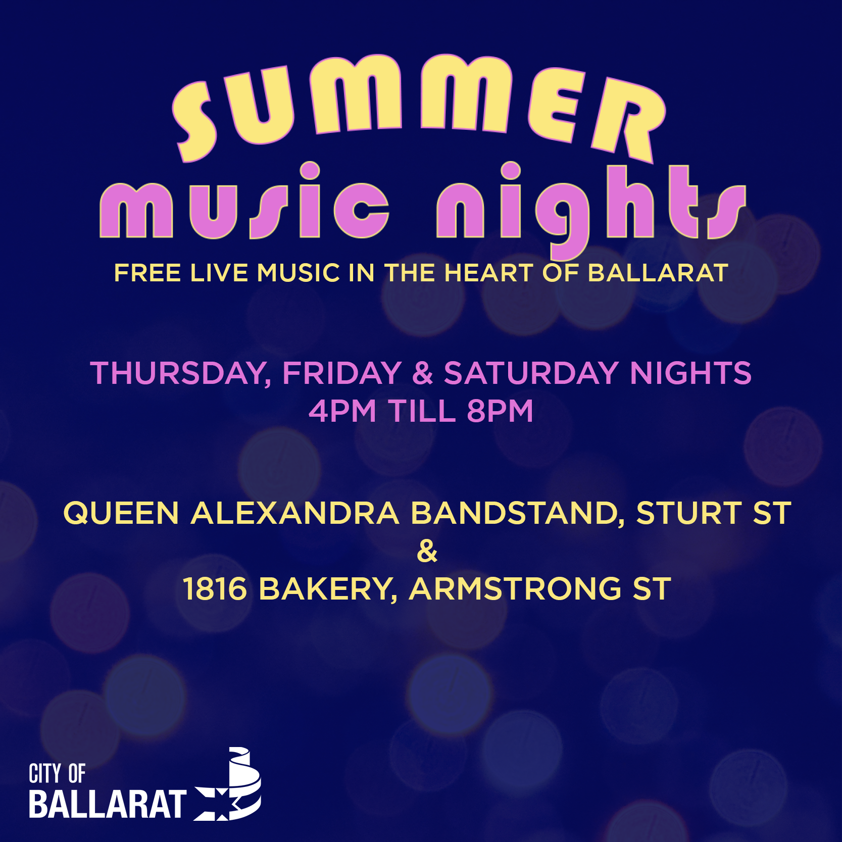 Summer Live Music Nights in Ballarat