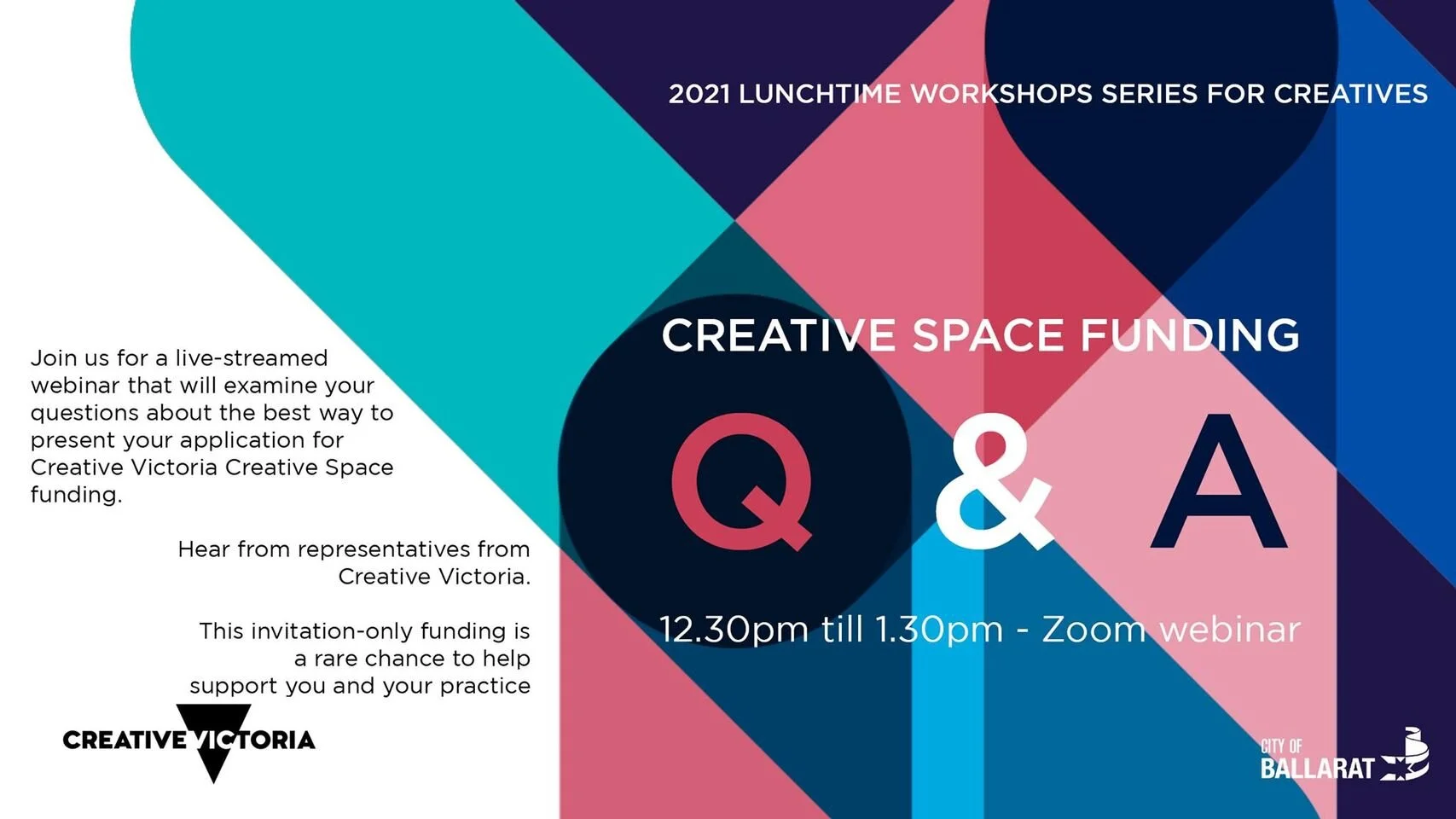 Lunchtime Workshop Series: Q &amp; A Creative Space Funding