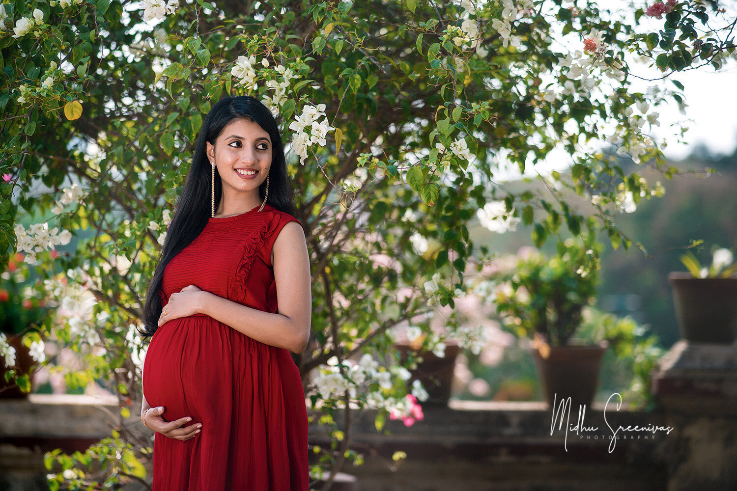 Pregnant Lady in Red