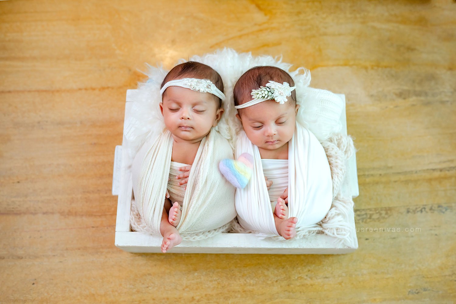 Identical twins newborn shoot