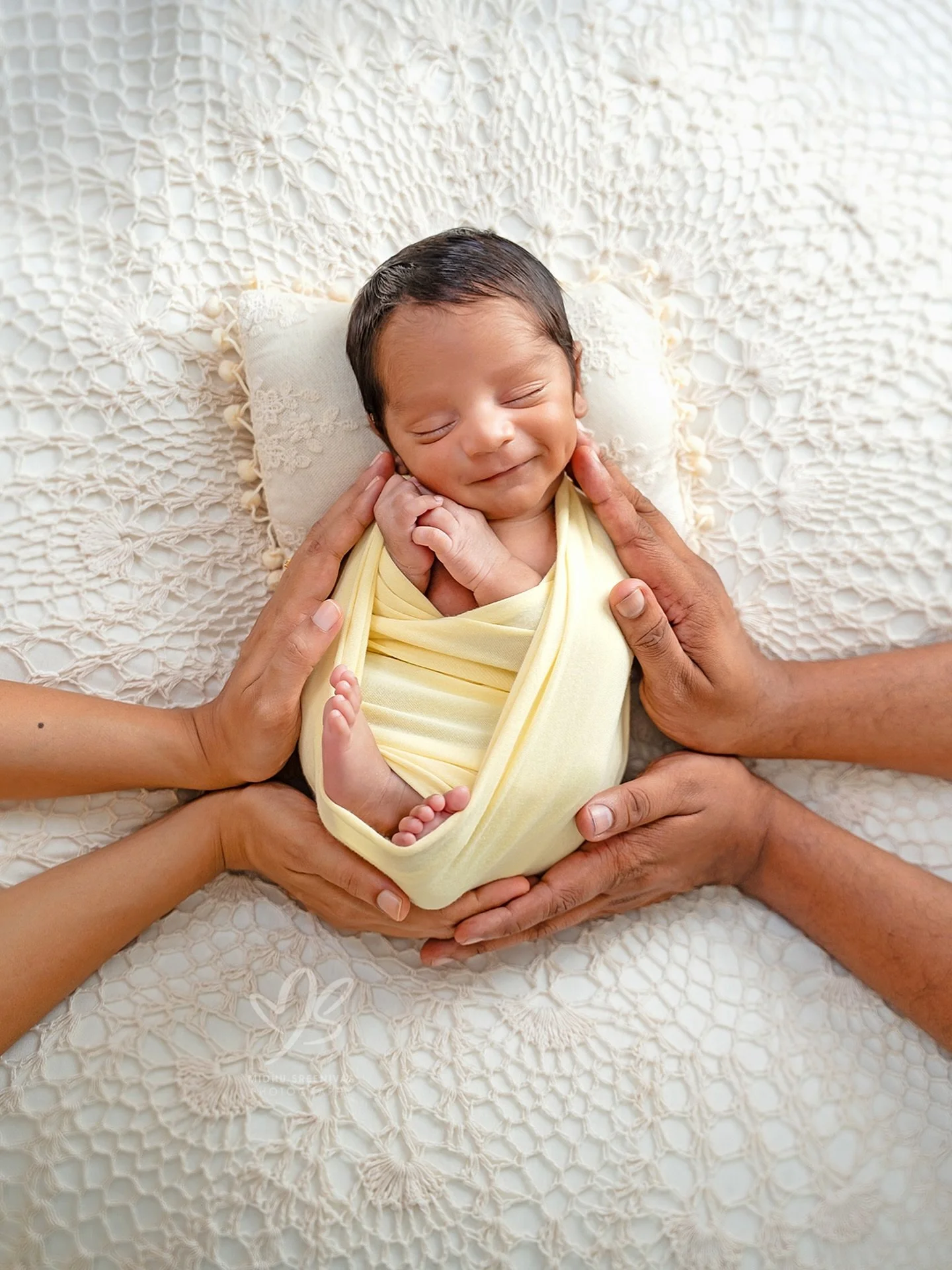 Oh, just look at that smile&hellip; safe in the hands of love. Truly blessed to capture this little miracle.Book your newborn shoot at least two weeks in advance &mdash; the best time is when your baby is 5 to 15 days new.