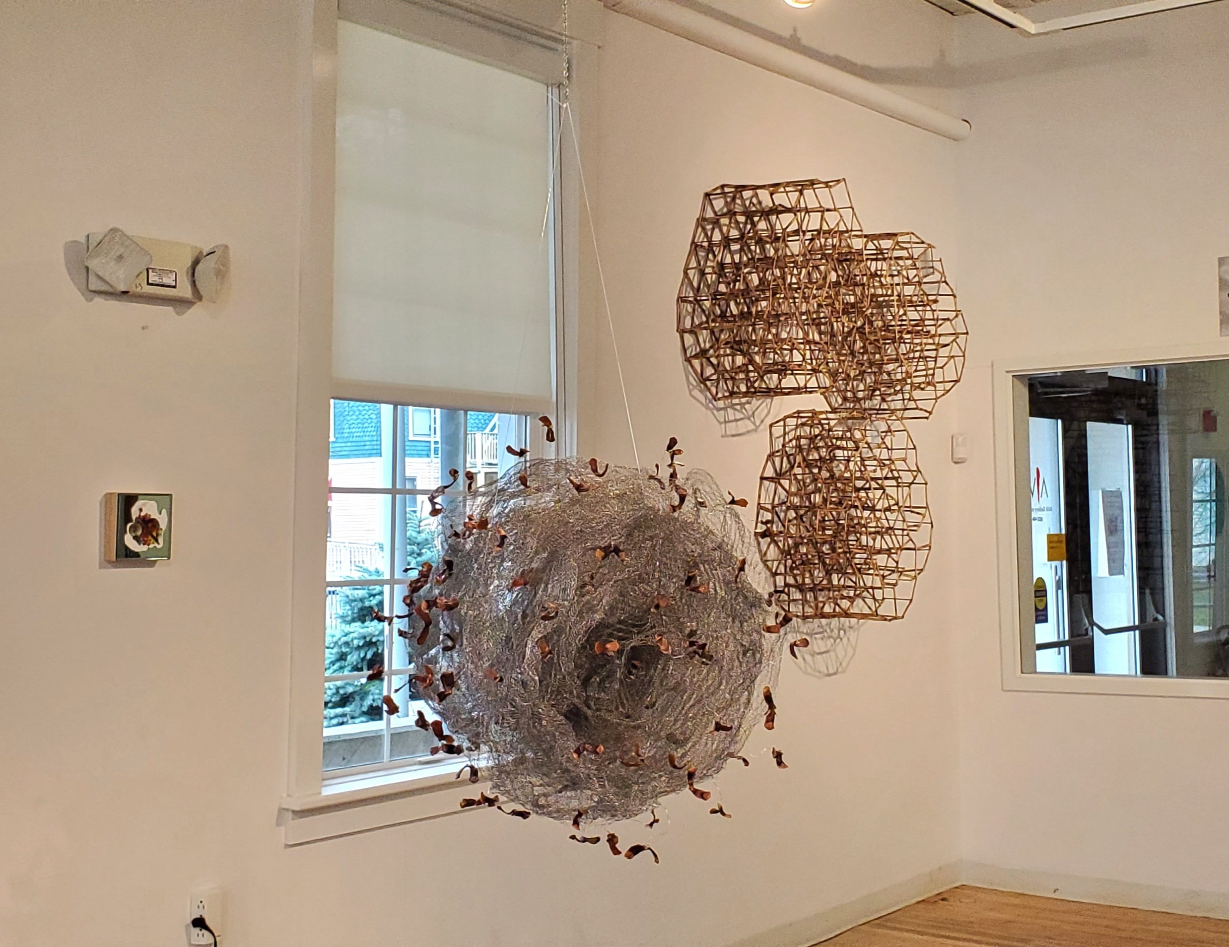 Nest and Geometric Clouds installed at AVA Gallery and Art Center, Lebanon, NH