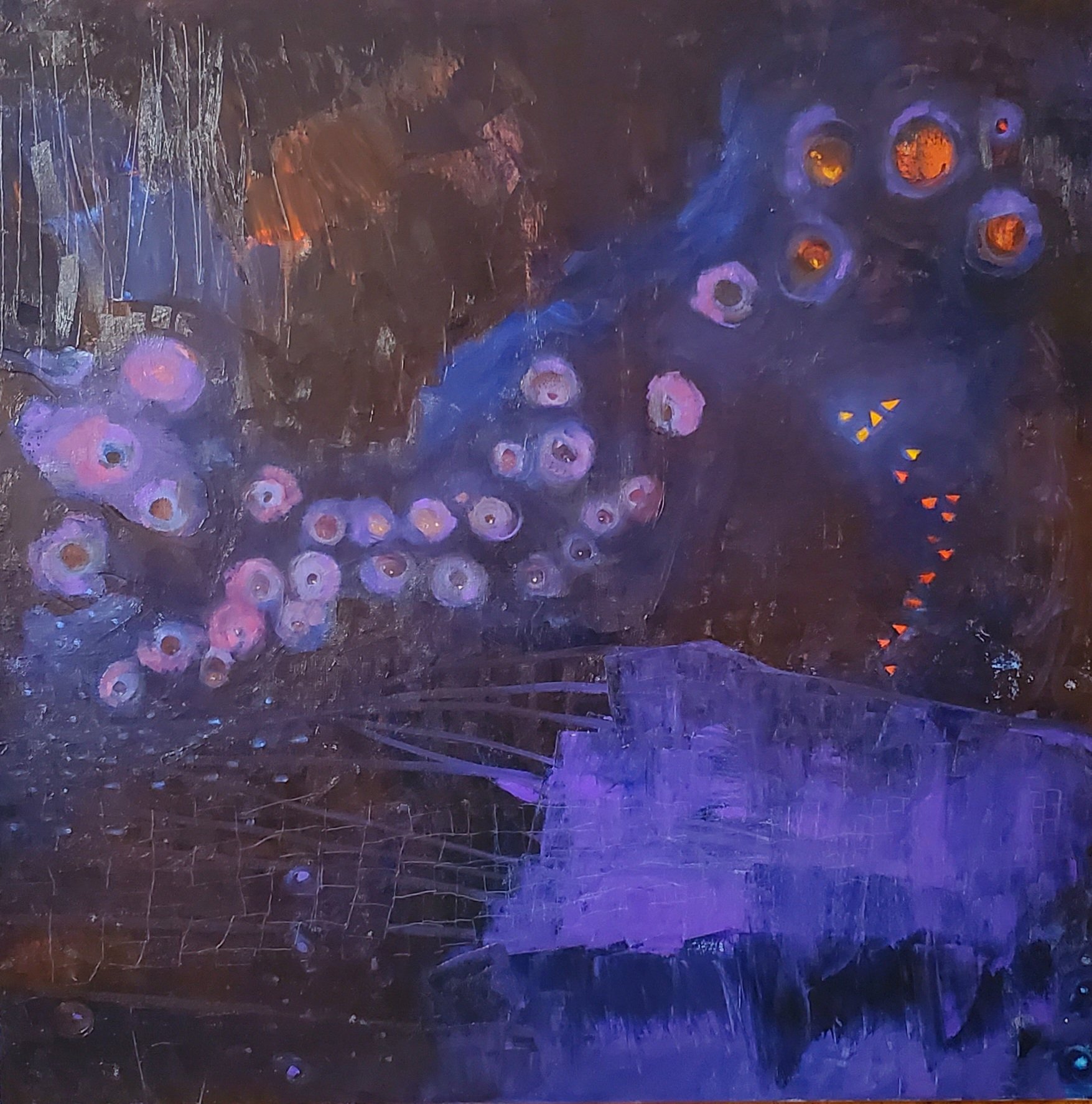 Supernova 1987A, I, oil on canvas, 30x30, sold