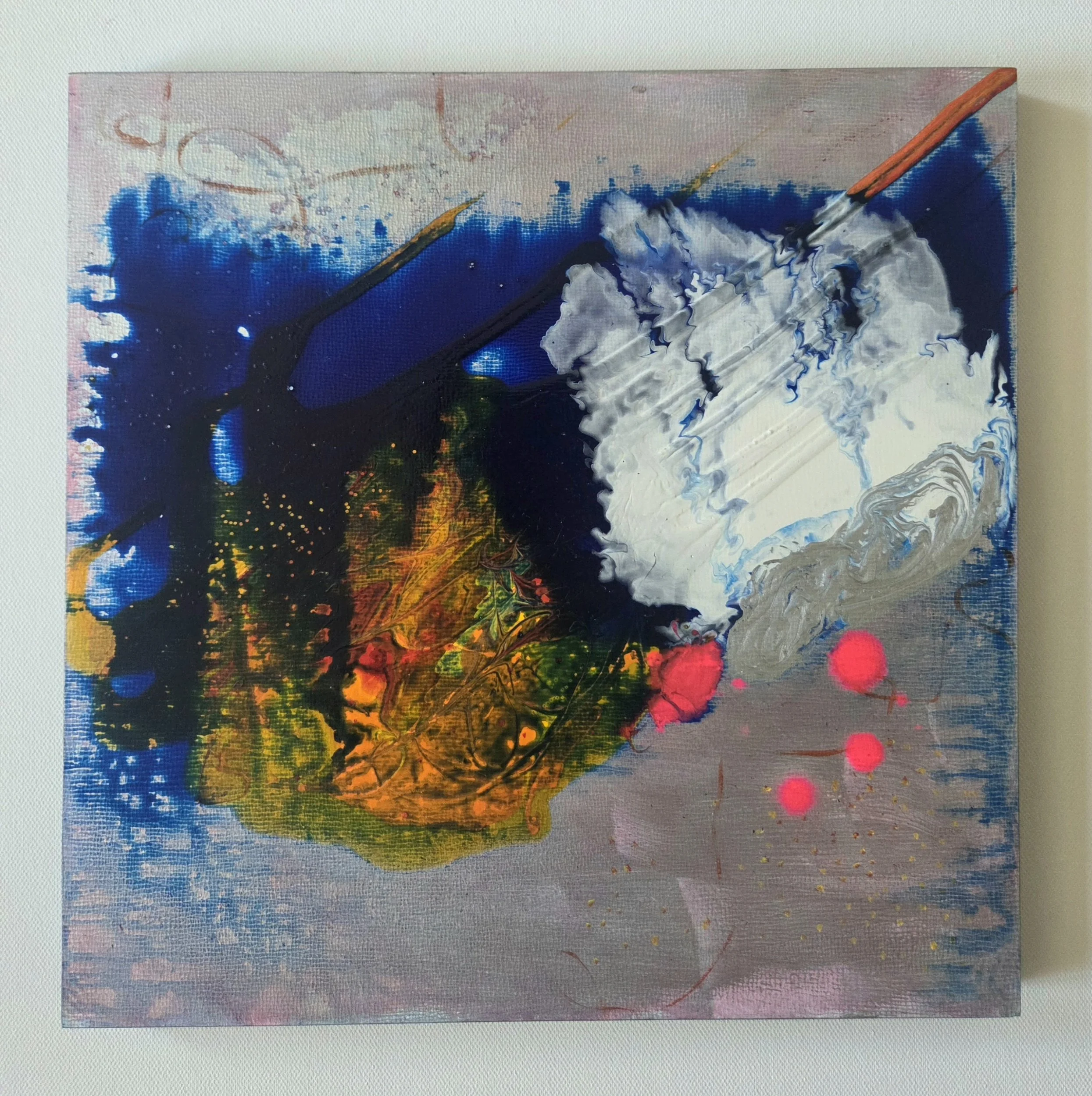 Memory Failure, acrylic on panel, 12x12, 2025