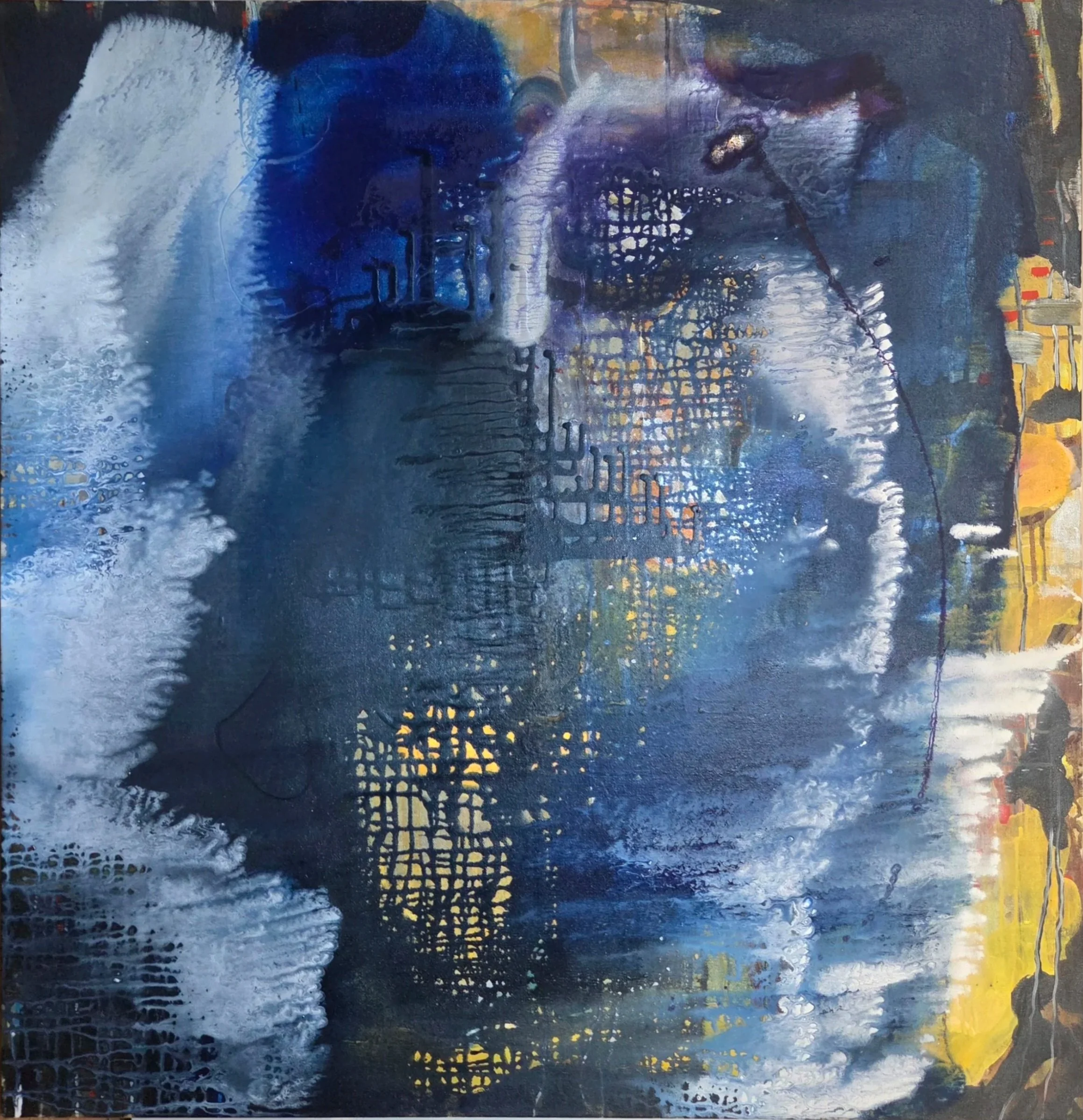 what Lucy saw, acrylic on canvas, 36x36, 2026