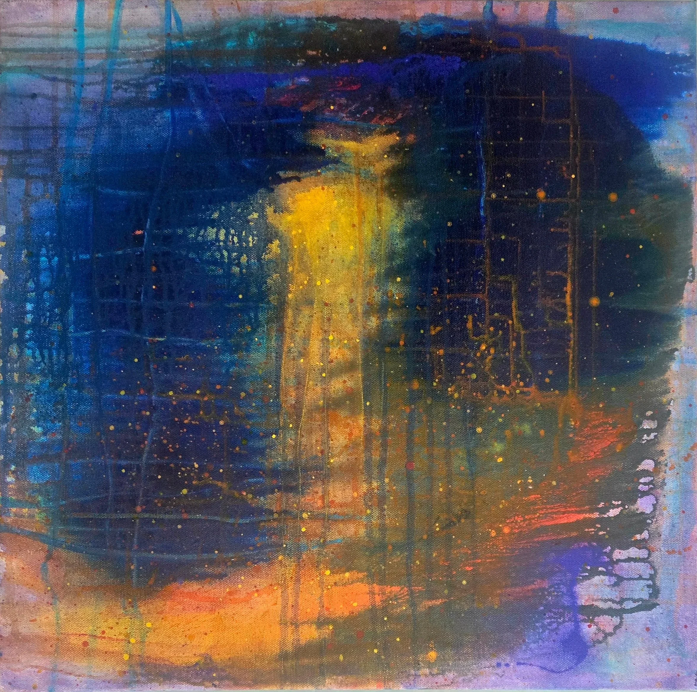 the hour before yes, acrylic on canvas, 20x20, 2026