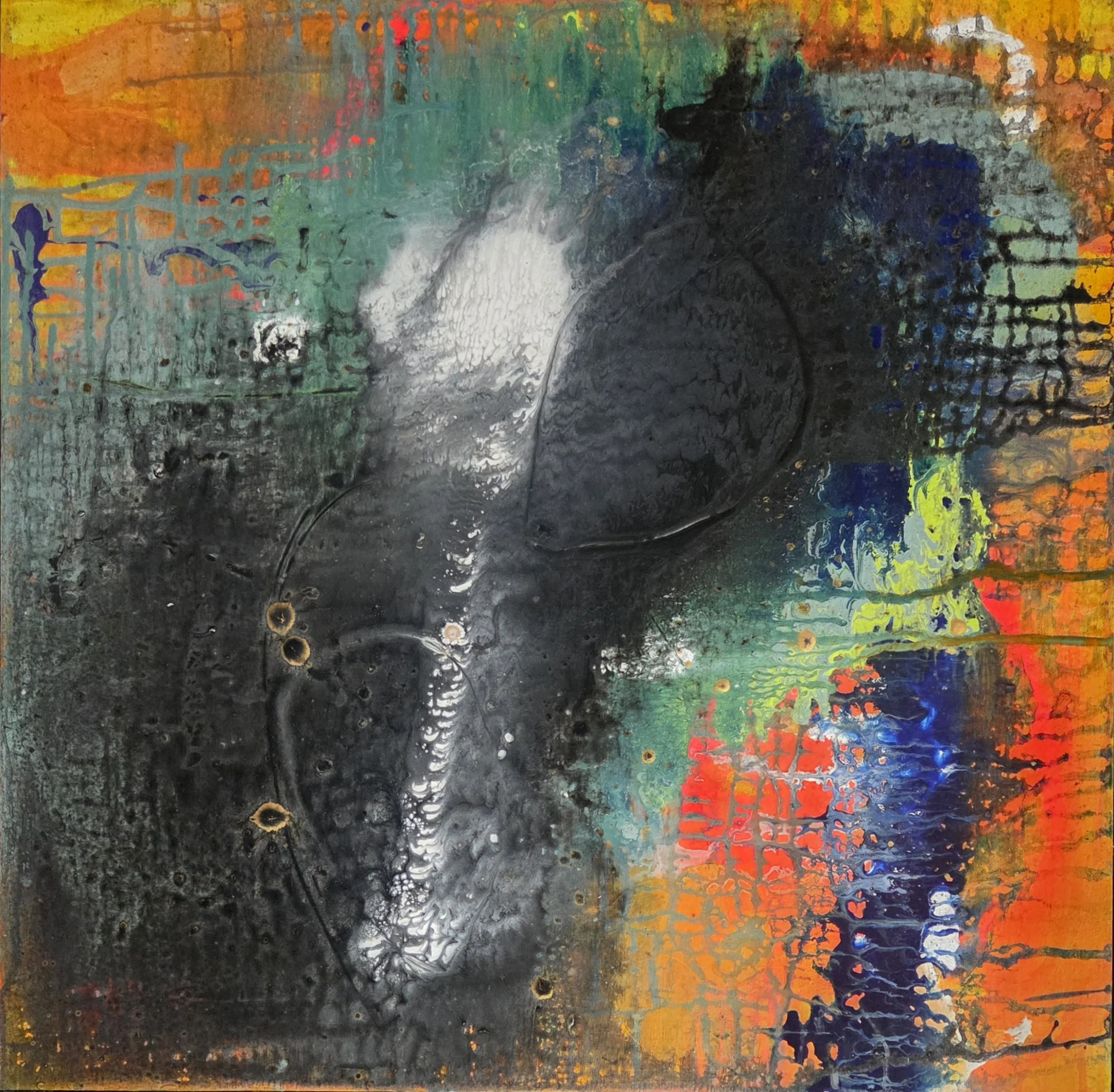 luce sul mio cammino, aoc, 20x20, 2026, $600