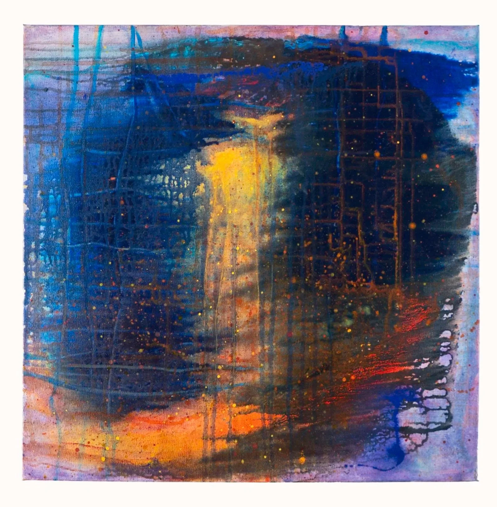 the hour before yes, acrylic on canvas, 20x20, 2026, $600