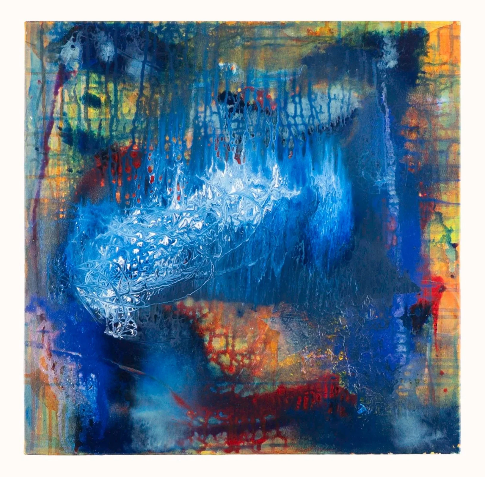 Tangle, acrylic on canvas, 20x20, 2025, $600