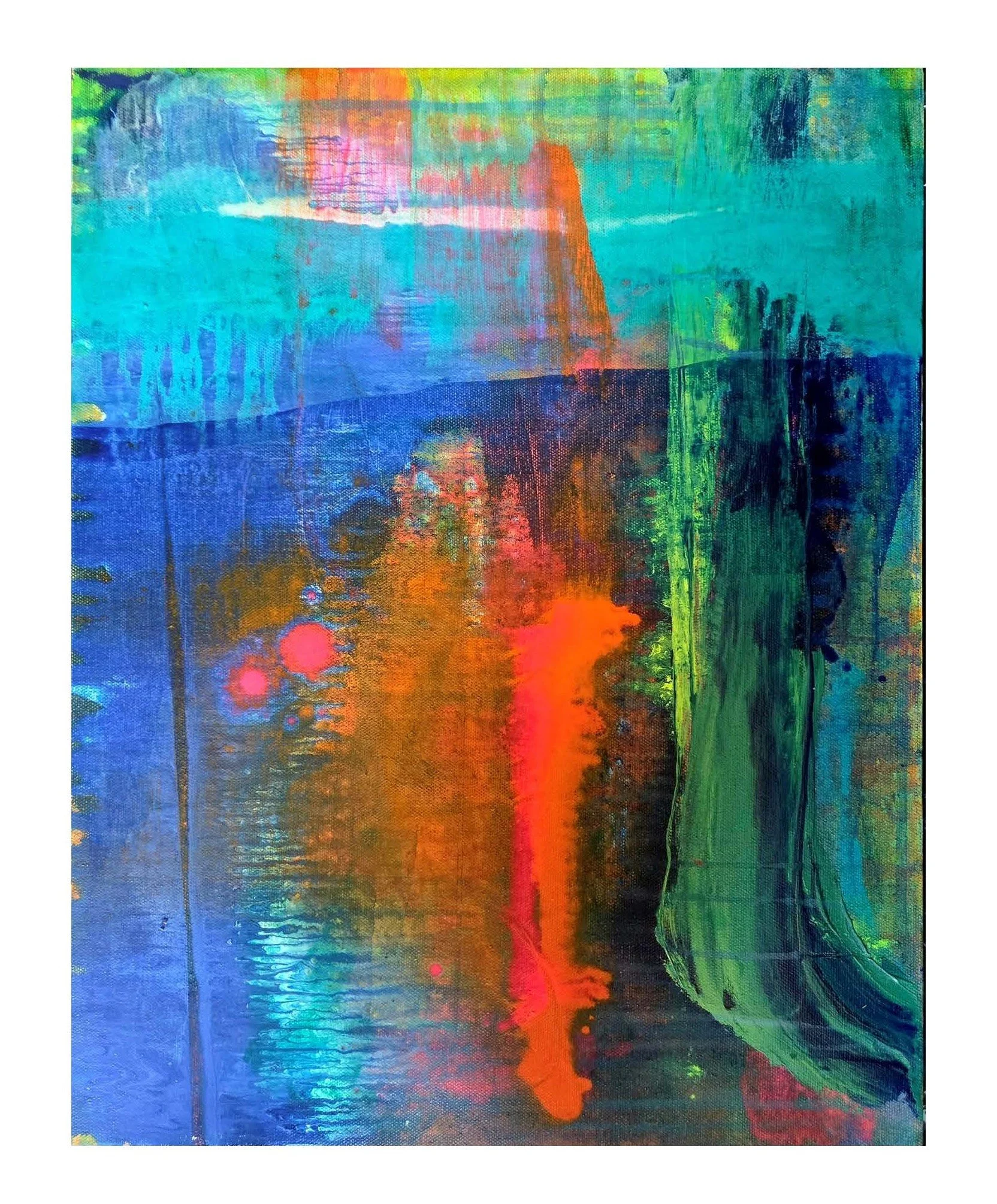 what rises anyway, acrylic on canvas, 16x20, 2026, $500