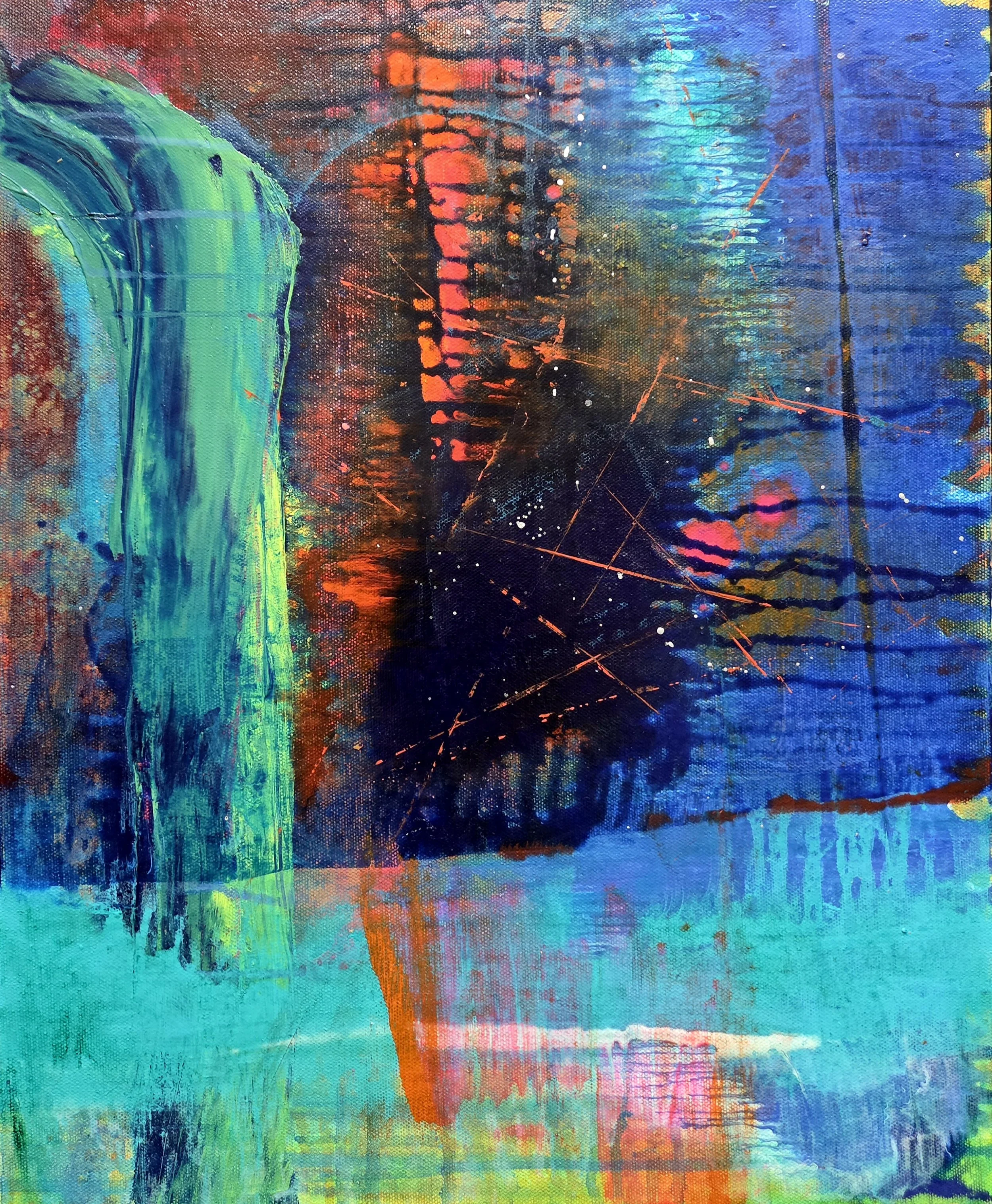 Intersection,  acrylic on canvas, 16x20,  2026, $500