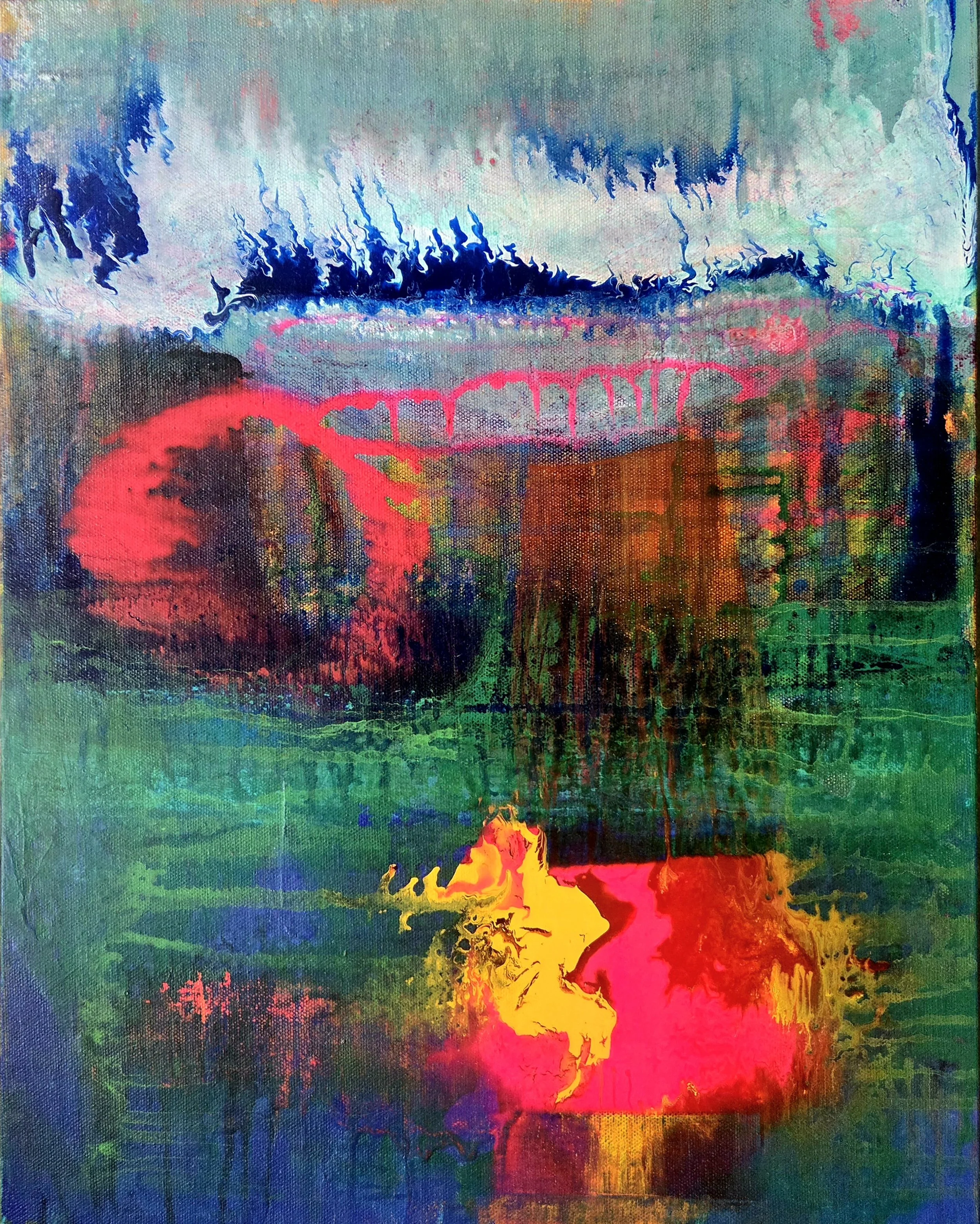 The Light Was Strange and Alive, Acrylic on Canvas, 20×16", $500, 2026