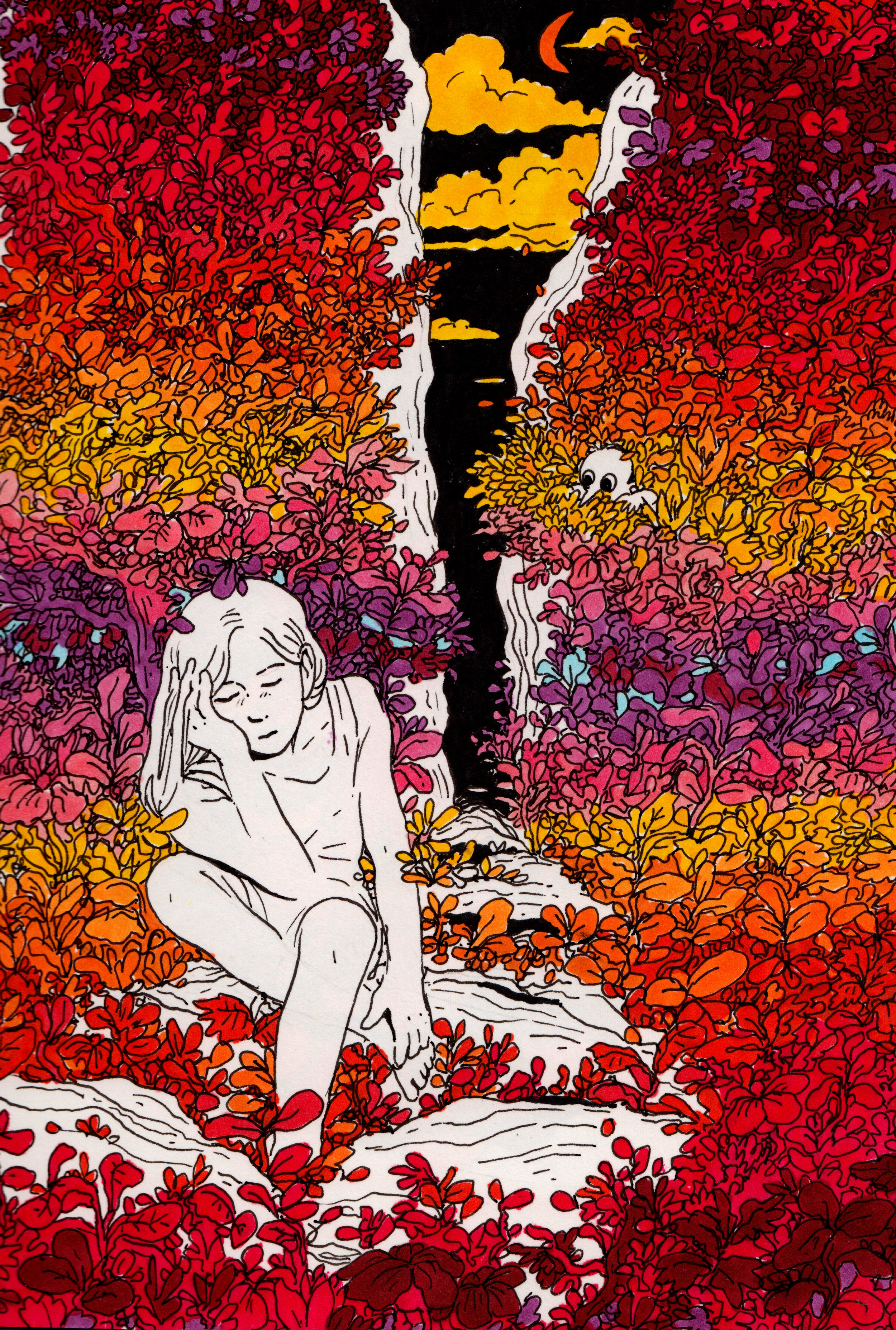 Coloring this took F O R E V E R. I thought a gradient would look cool and then halfway in I was like, fuck.