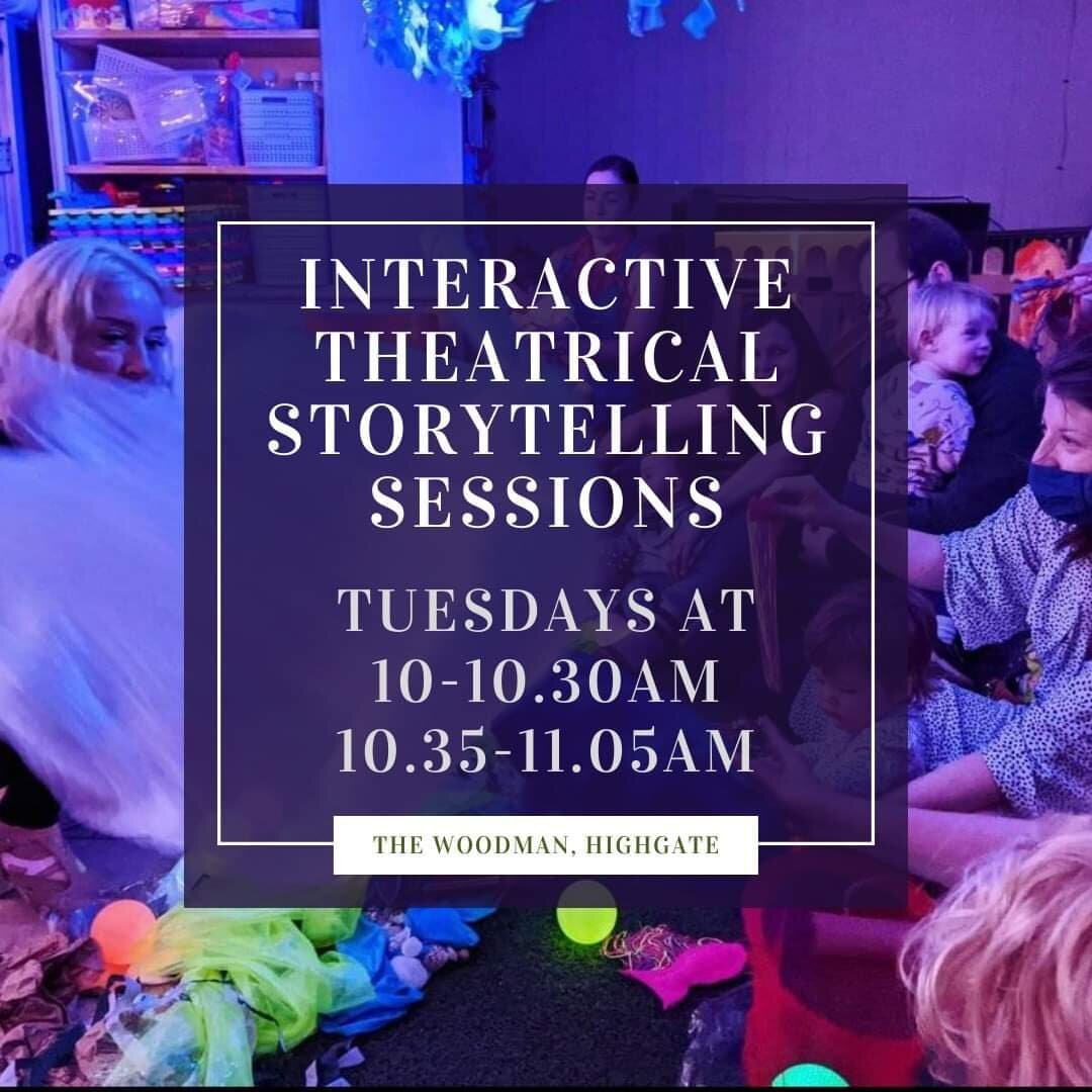 We are excited to announce that we will be running sessions at @the_woodmanhighgate , Highgate every Tuesday morning from 18th January! Join us for #interactive #engaging and #sensory storytelling sessons for families with babies and toddlers! 
Sessi