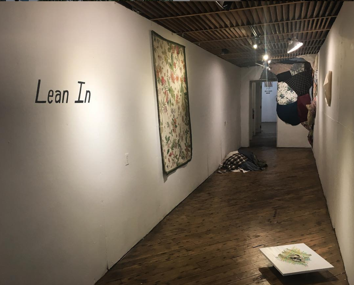 Installation view of Lean In // Textures of a Female Landscape by Claire Beauchamp