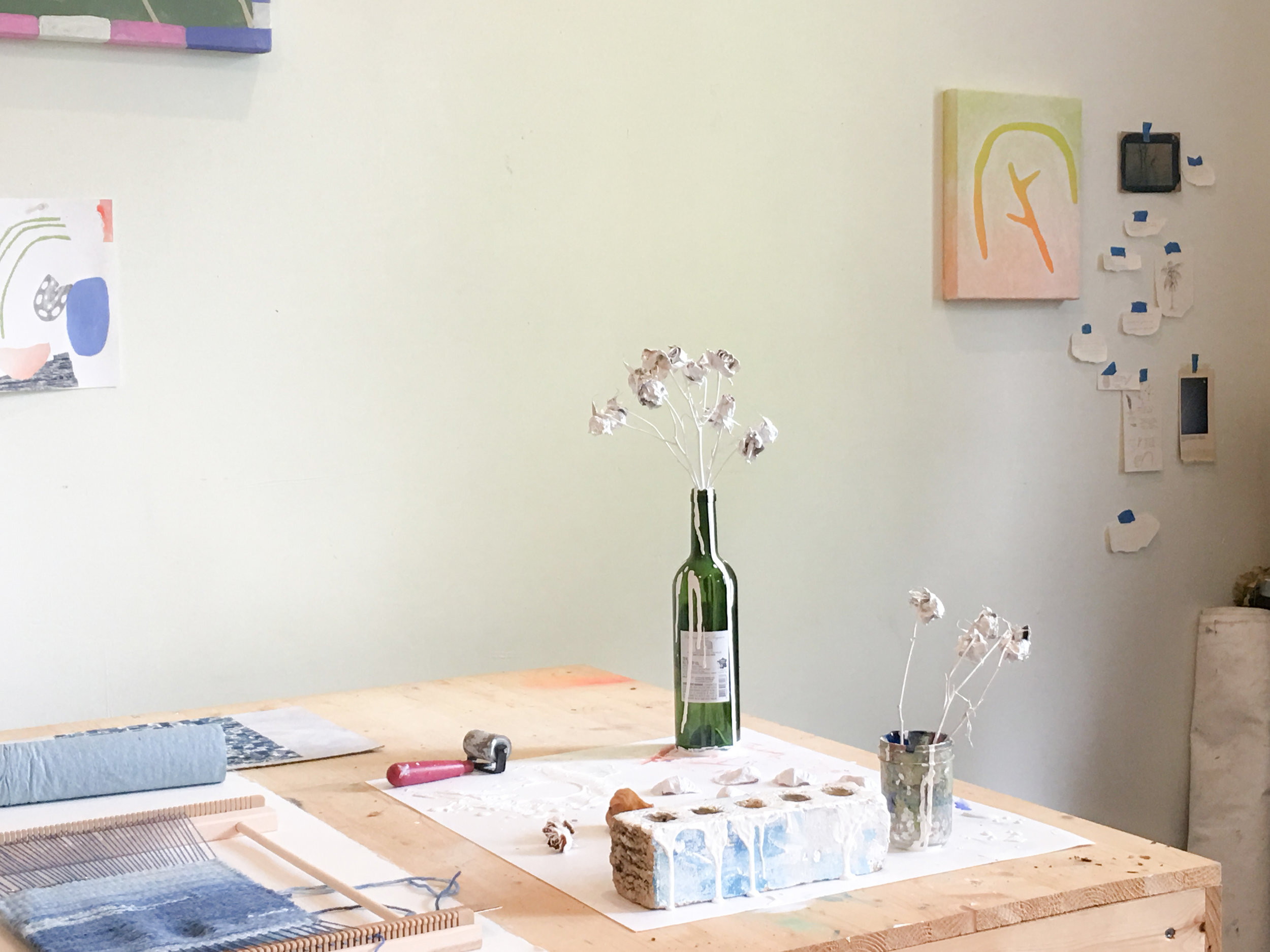 Walls’s studio at Aquarium Gallery in the Bywater neighborhood of New Orleans