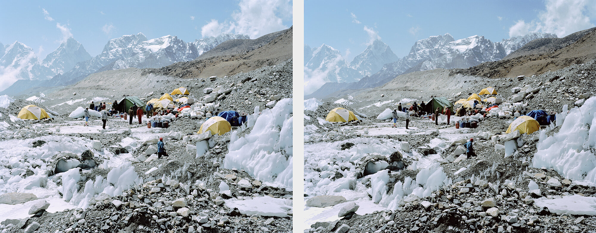   Mt Everest base camp ( or the disguise of colonialism)   Archival pigment print from medium format negative, 2016    