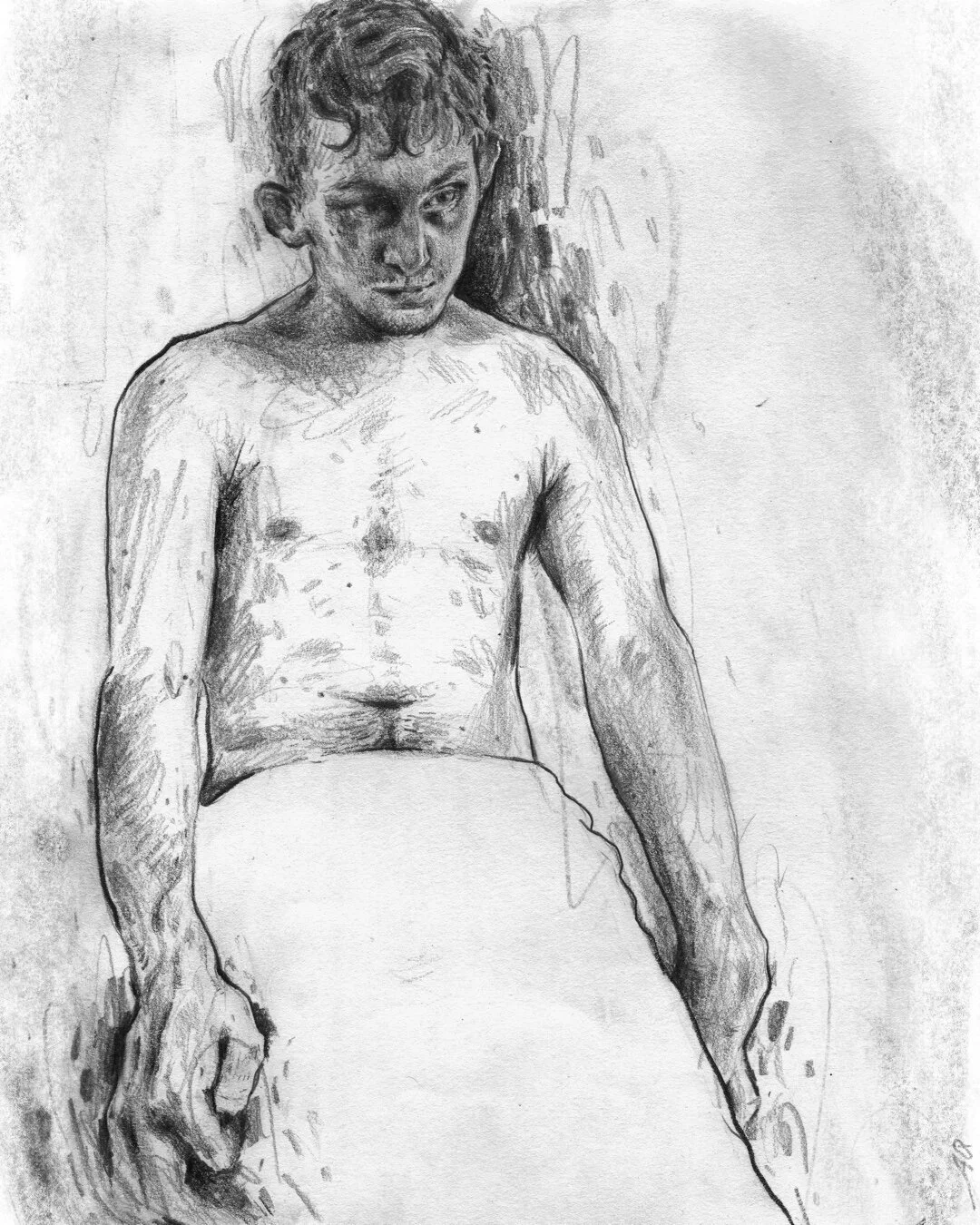  Portrait of Stephen Thomas Smith  Mixed media 