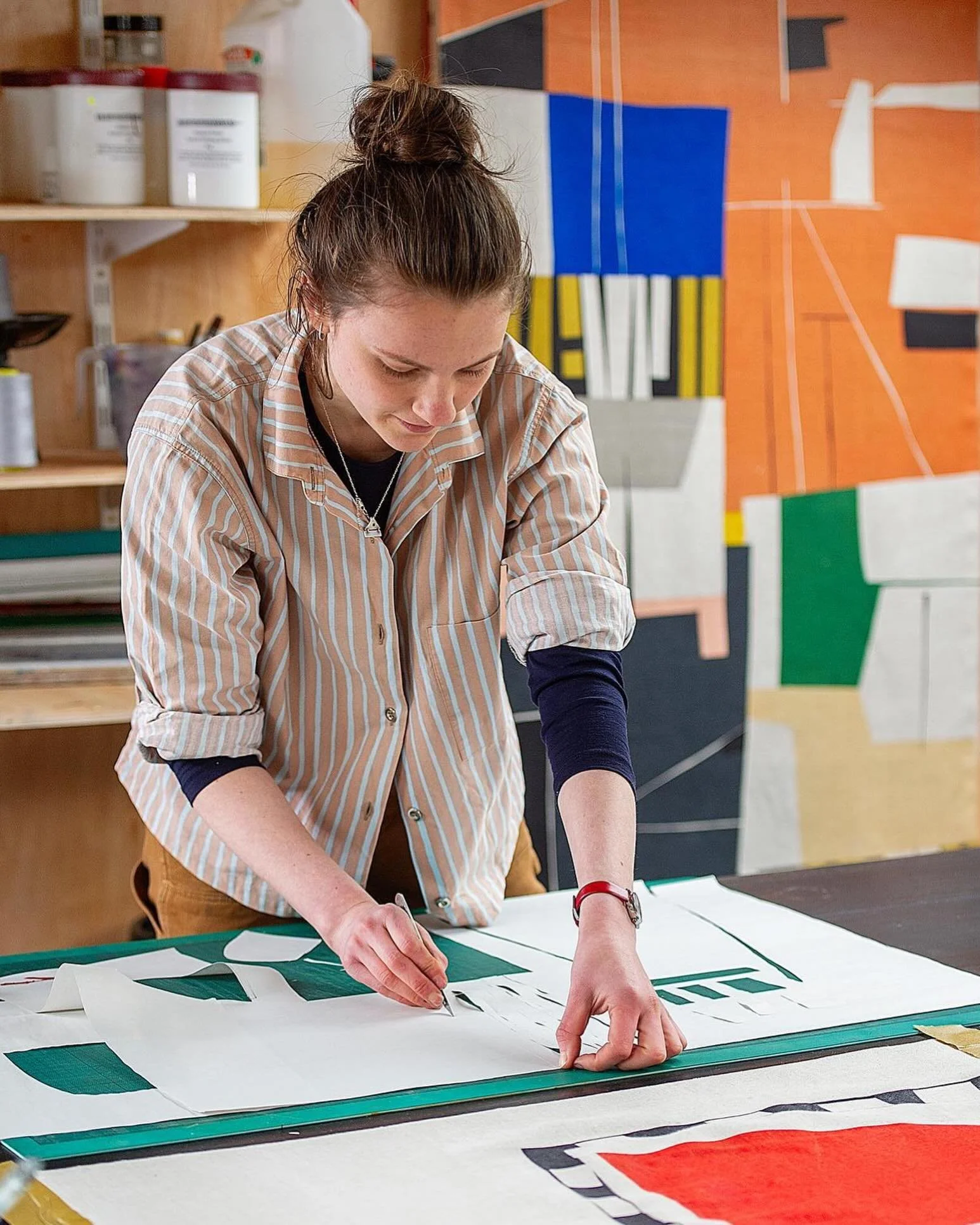 18/30

Day 18 of sharing favourite work, posts and moments from the last 7 years after Meta unexpectedly disabled my previous account.

Studio shot back in 2021, cutting paper stencils. Every shape you see in my wallhangings has had its negative cut 