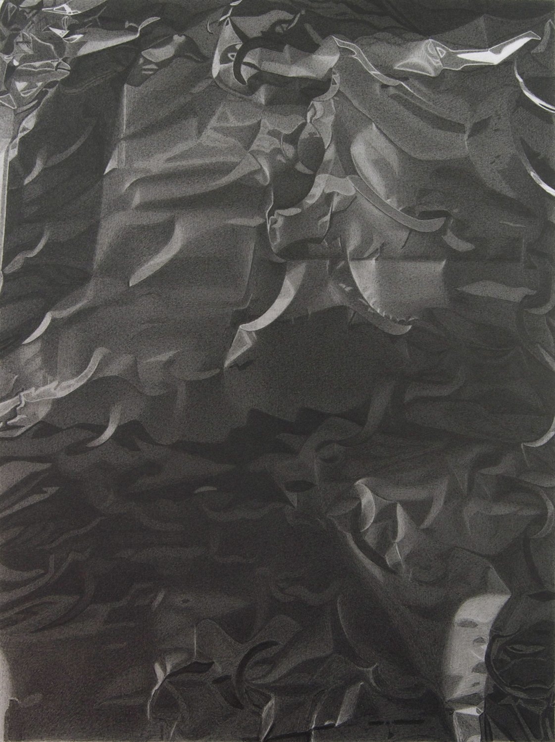  Foil  12x16”, graphite on paper, 2009   