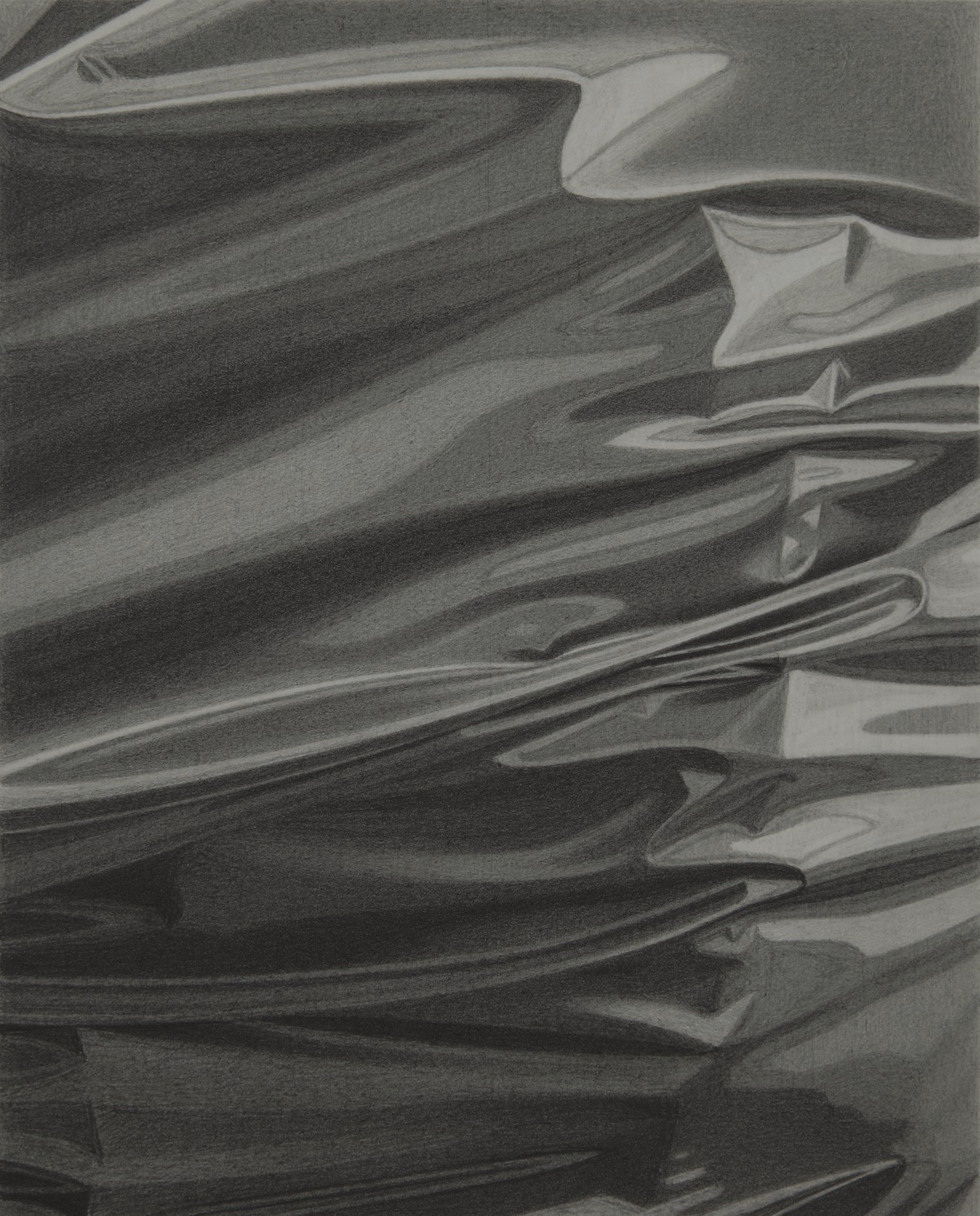  Plastic 4  10x8”, graphite on paper, 2012   