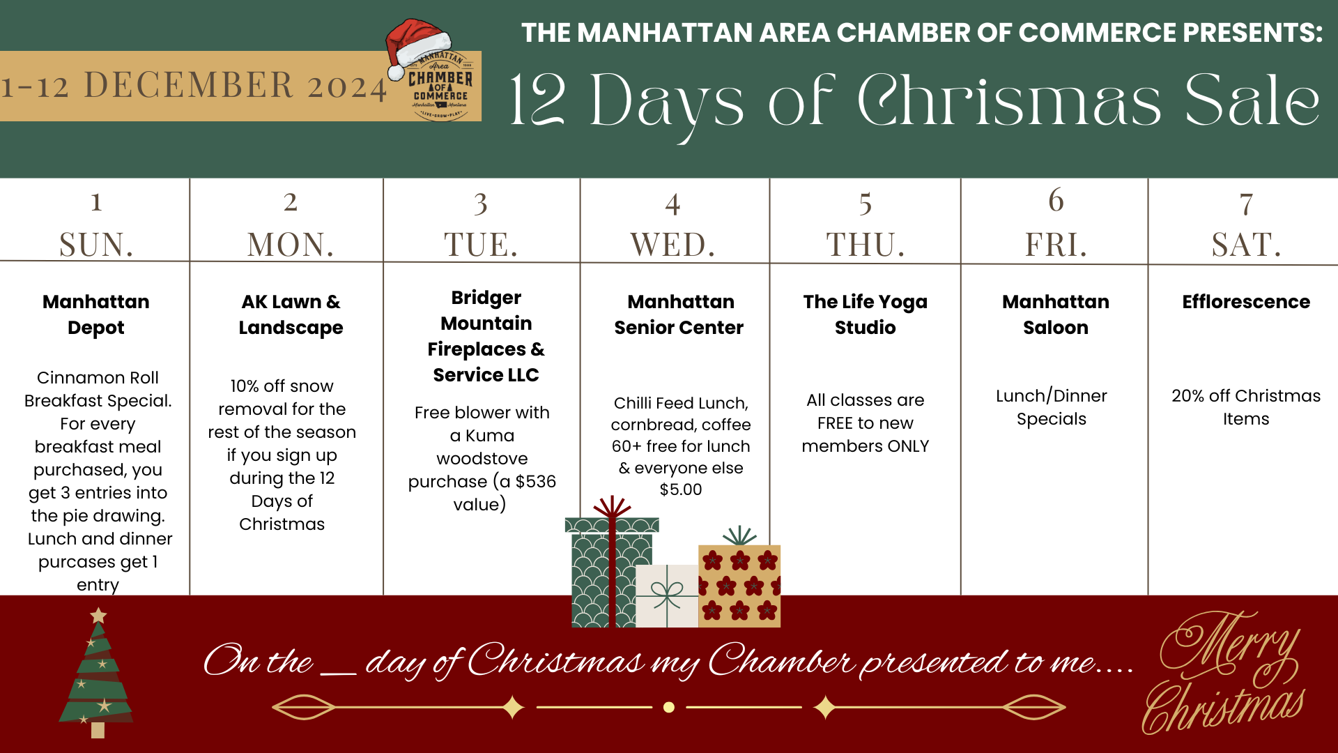 Start of 12 Days of Christmas