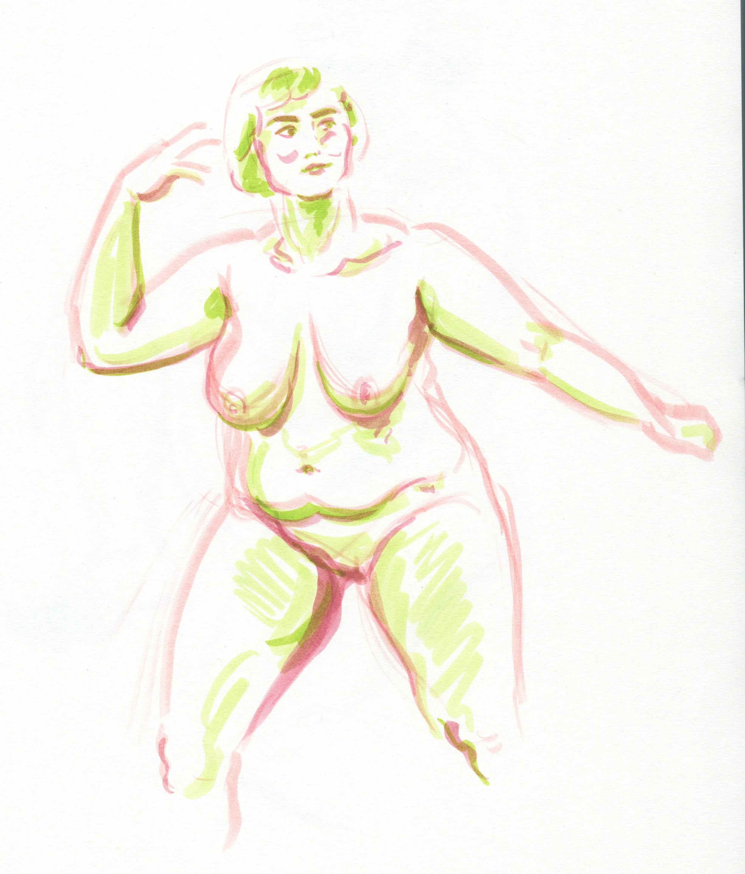Figure drawing, 10 minute pose, 2019