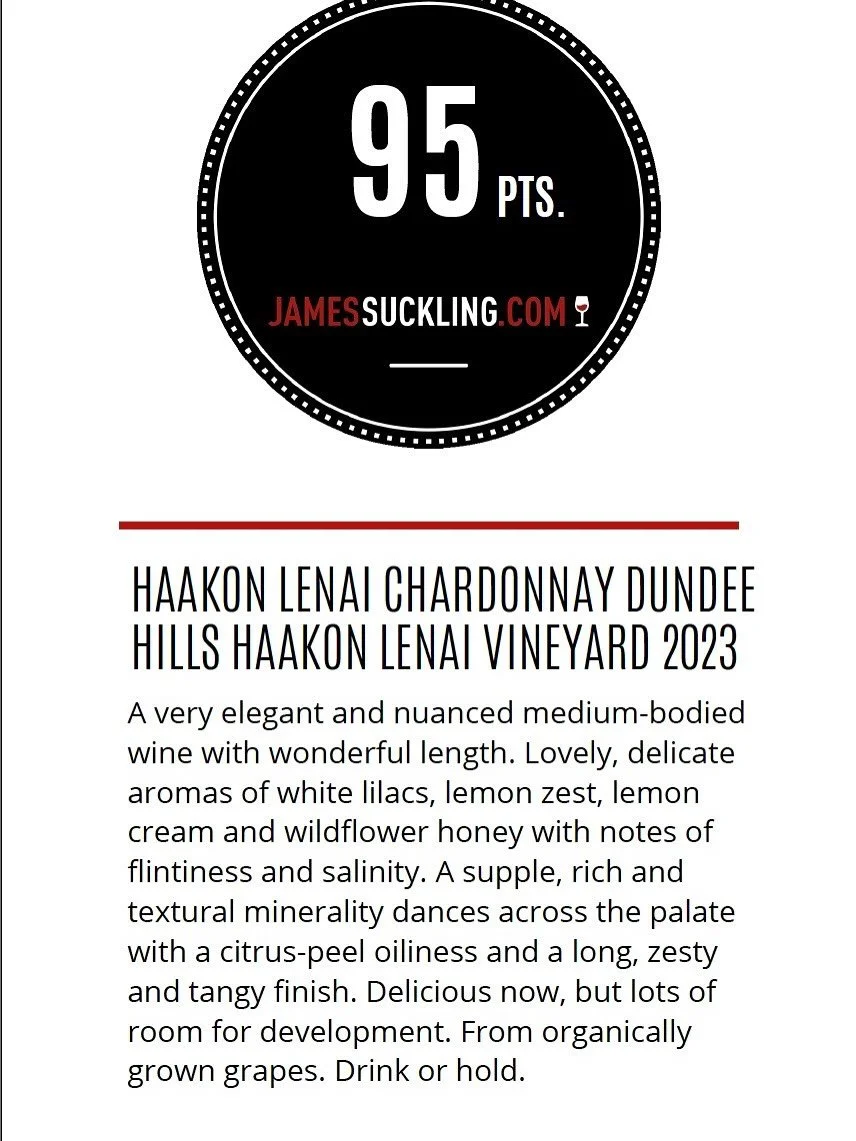 Stunning 2023 vintage.. love to see power and restraint unite in Pinot Noir and Chardonnay. Vintages like this let winemakers rewrite what the possibility&rsquo;s are for these grapes in the Willamette Valley region that gives us the tools to make so