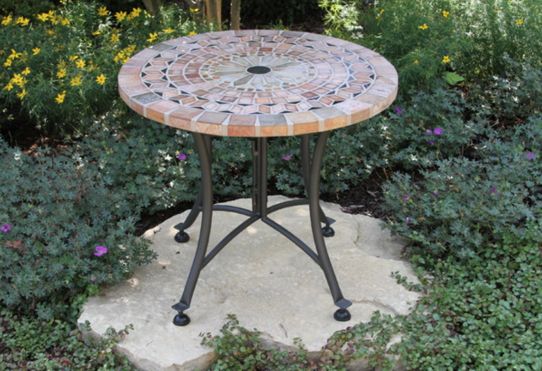 Magnificent Steel Patio Accent Table