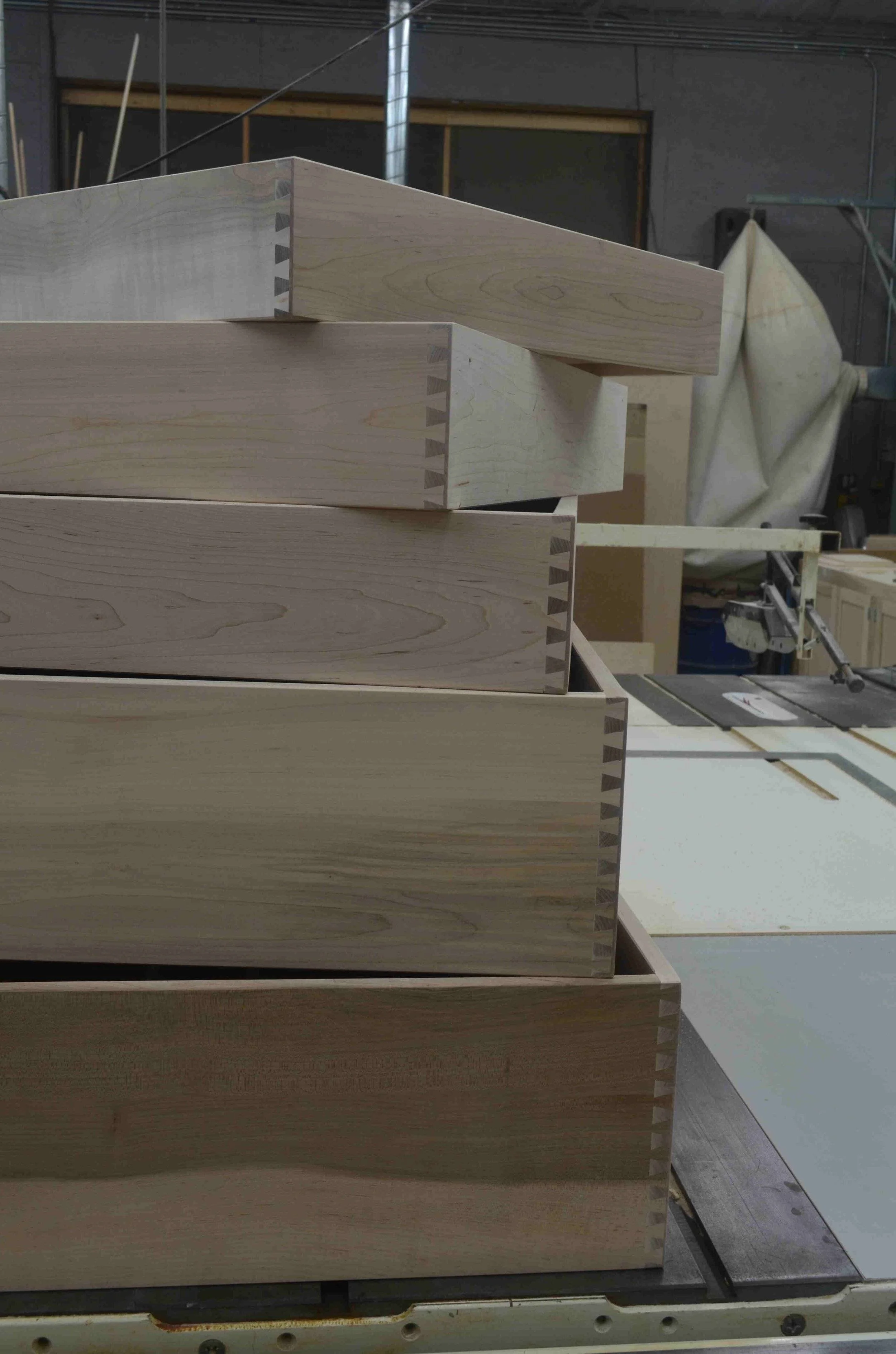 maple dovetail drawers