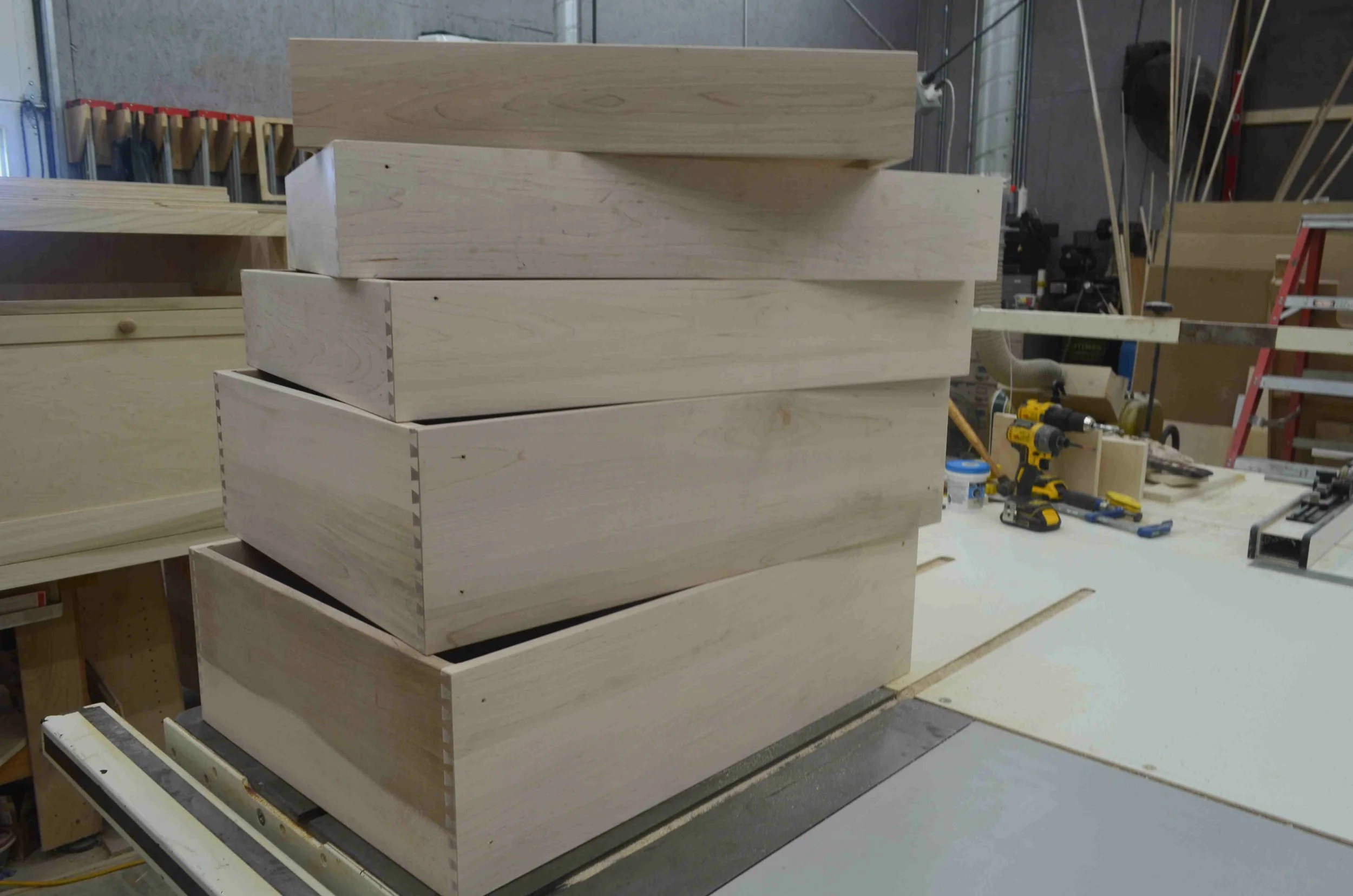 Handcrafted cabinetry dovetail joinery