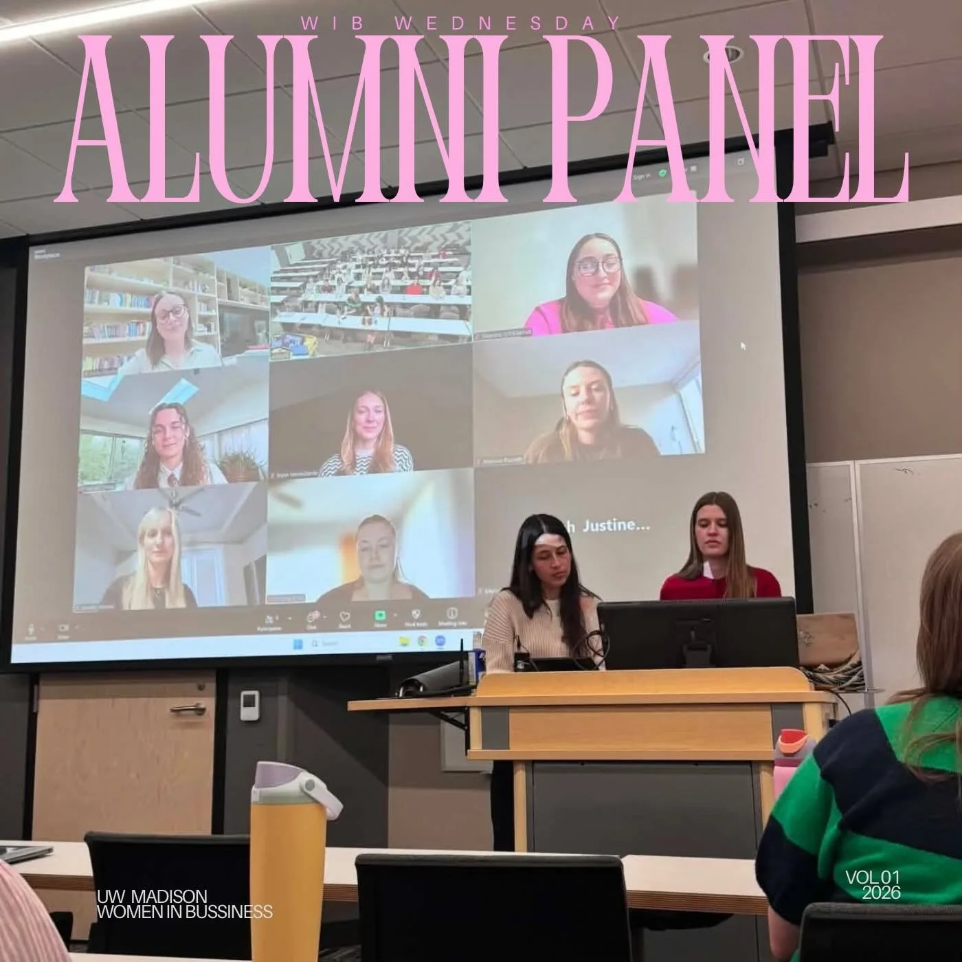 Recently, our members attended an Alumni Panel where our Alumni had the opportunity to share their experience post graduation. Through questions, stories, and advice our members recived insight into life in the business world past Madison.👩&zwj;🎓🩷