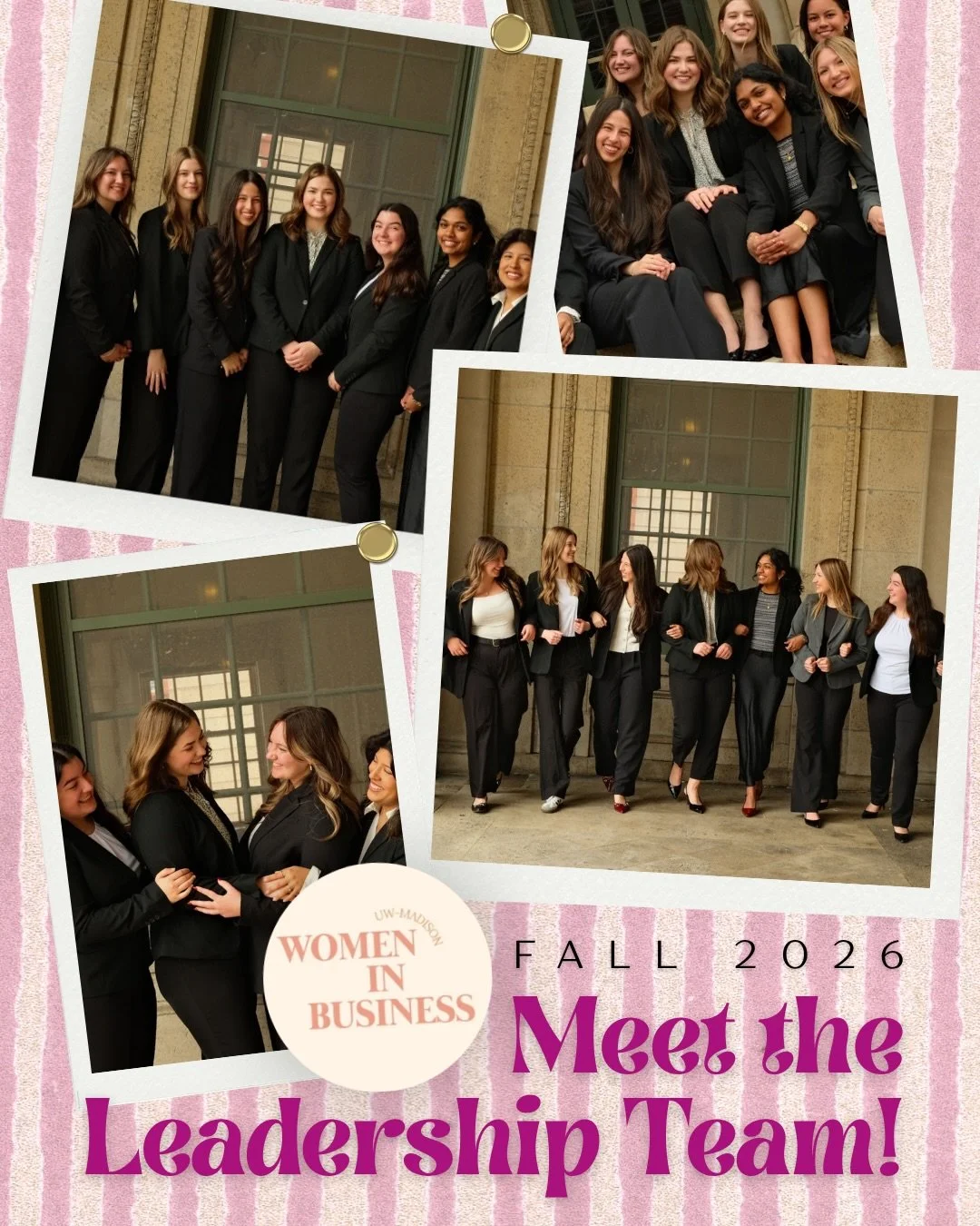 Introducing the Spring 2026 Leadership Team ✨💌 We&rsquo;re proud to present this group of driven, creative, and inspiring women who are already hard at work bringing new ideas to WIB this semester. We&rsquo;re so excited for everything ahead and can