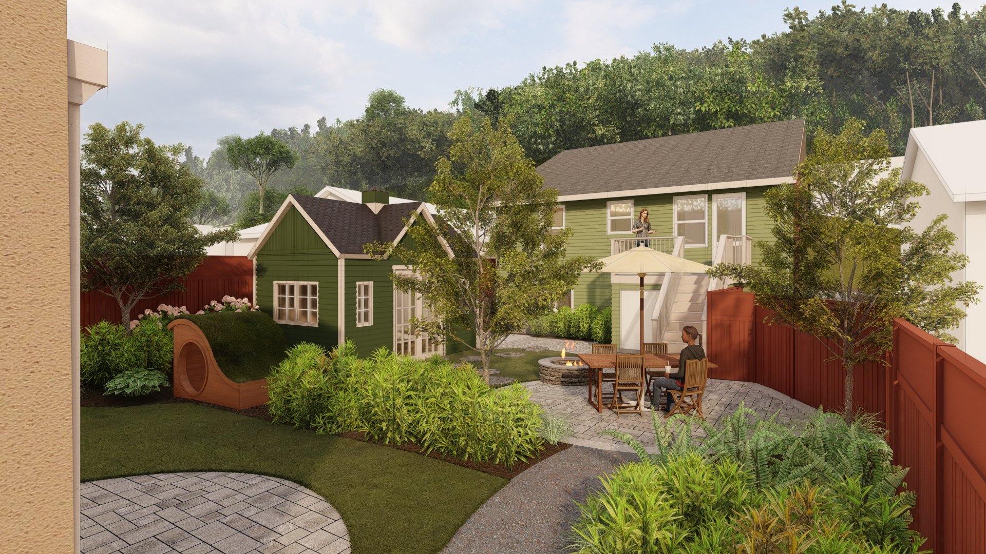 BOYER COHOUSING - COURTYARD FROM DRIVEWAY.jpg