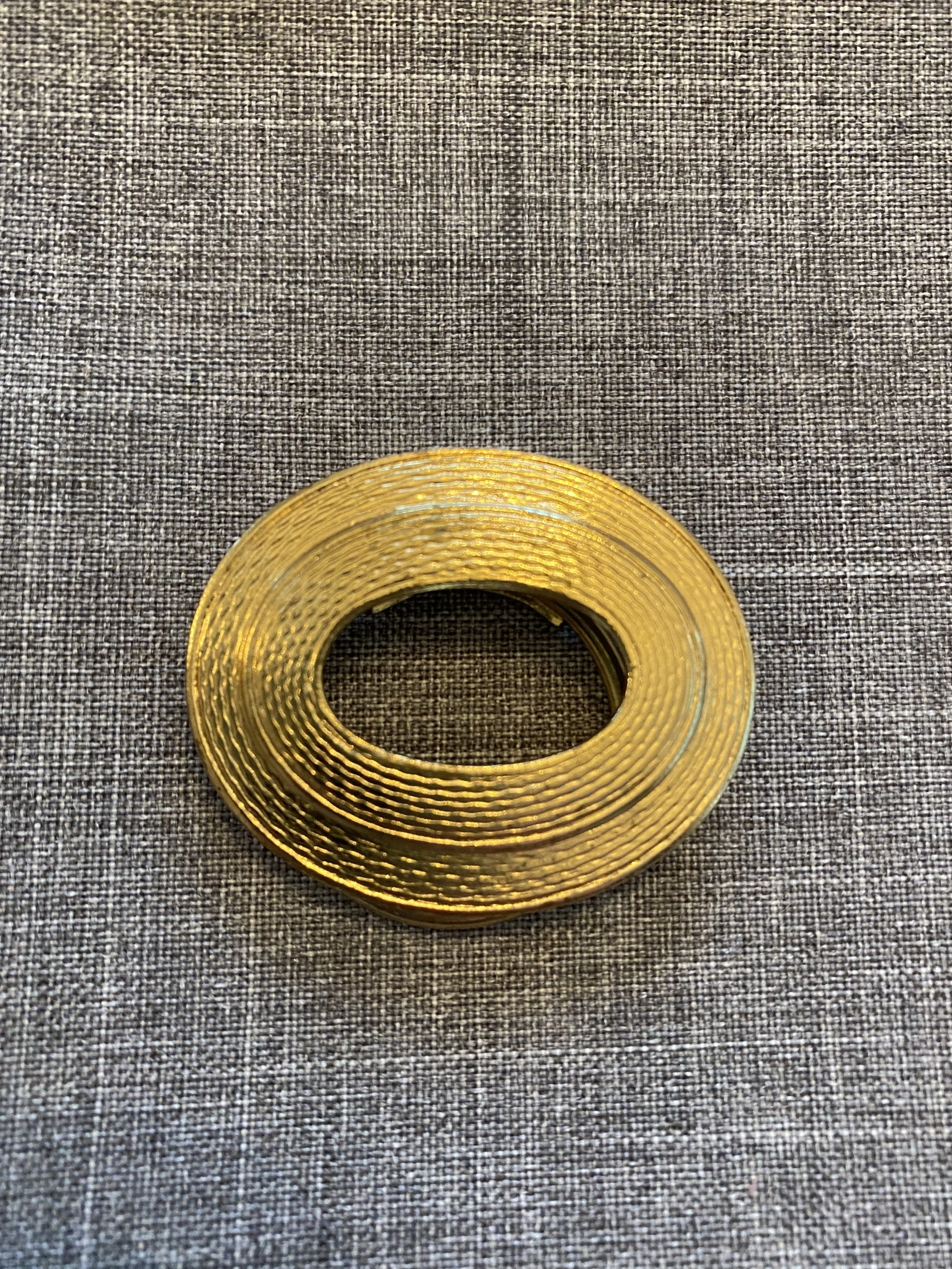 Vintage West Germany Double Rope Oval Gold Scarf Clip