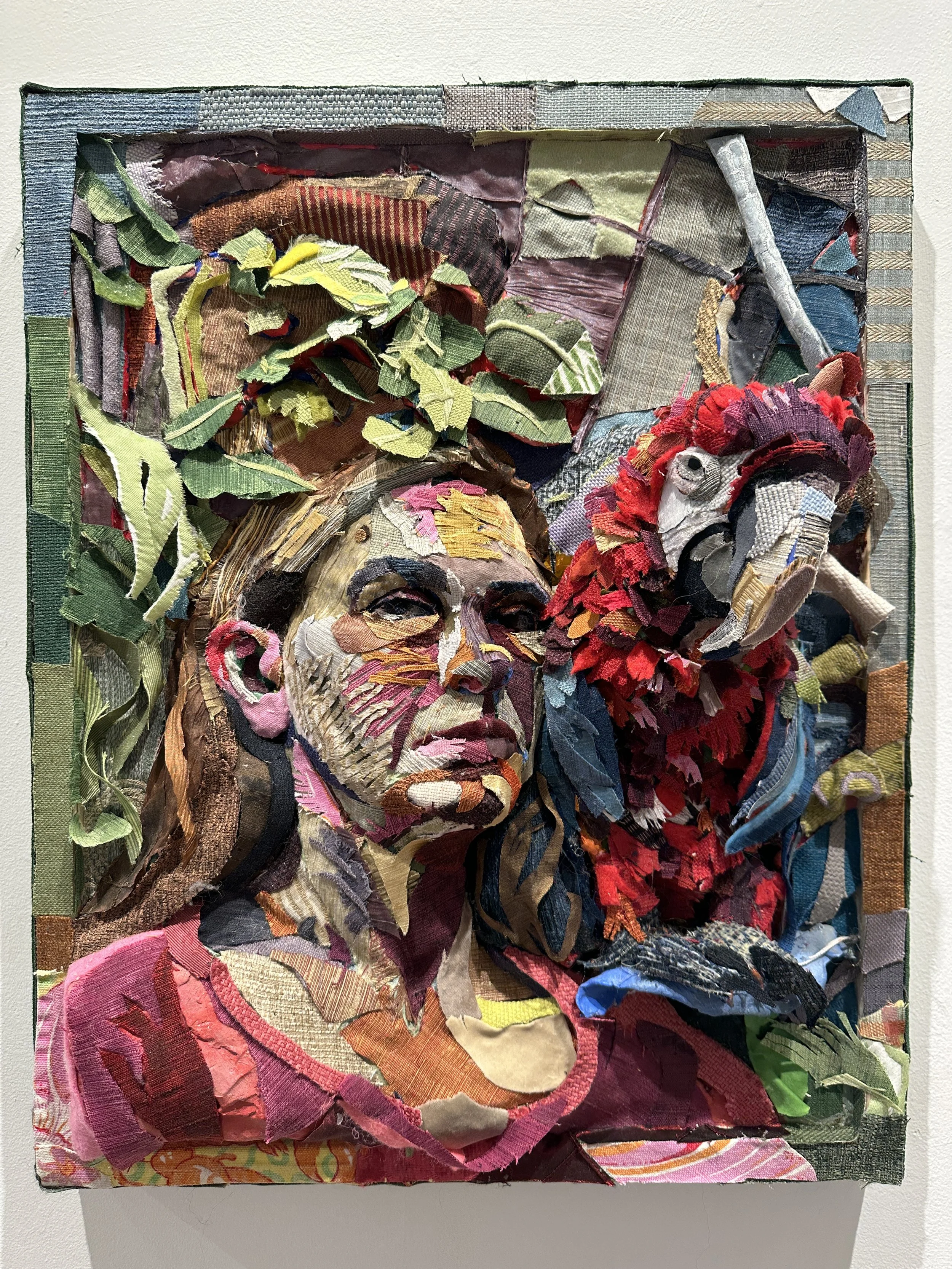 “Birds of a Feather”, 21” x 17” x 6”, cast plaster and fabric, 2022.JPG