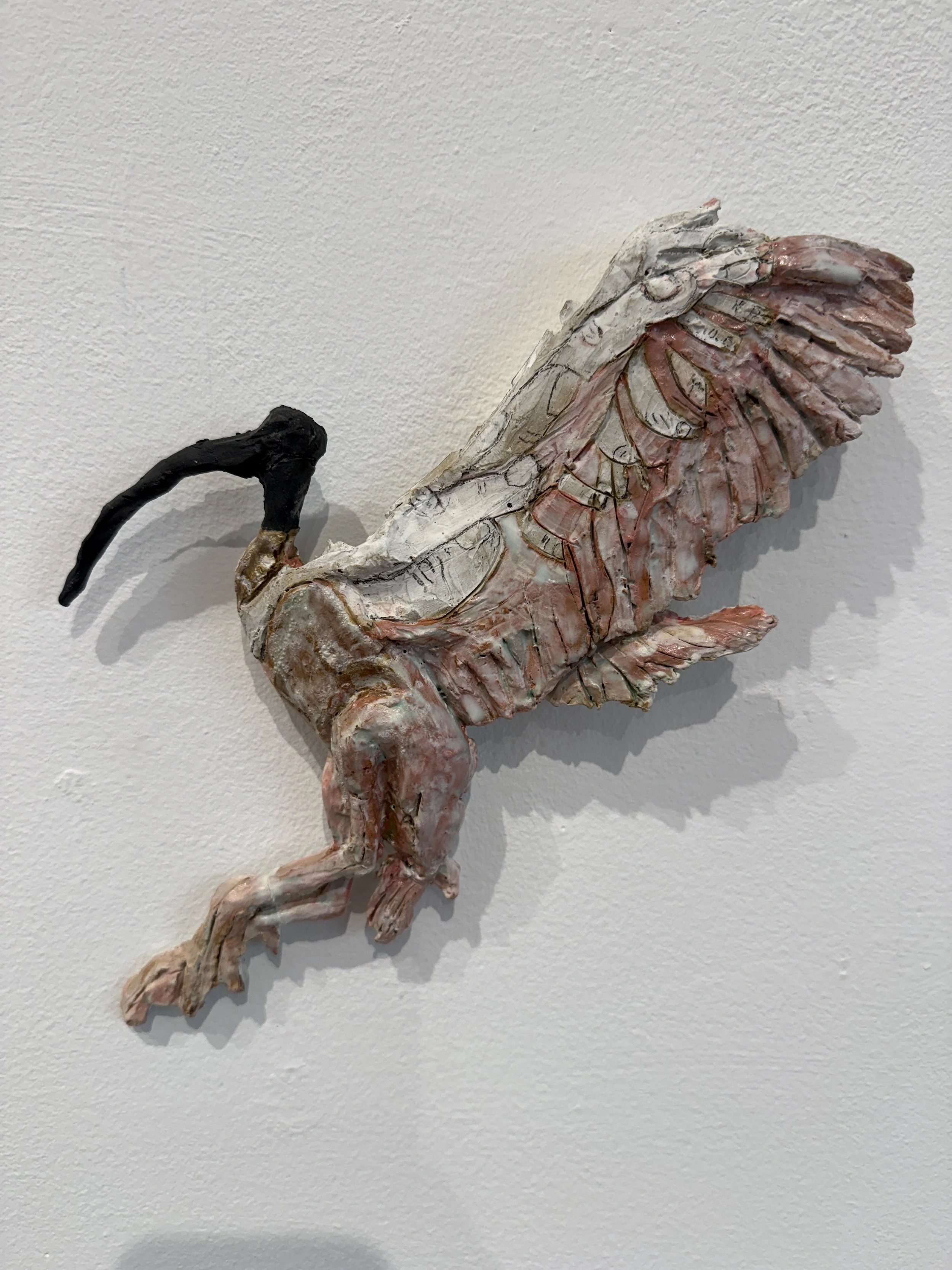 Finger Bird, 2025, ceramic, 12 x 6 x 2 inches
