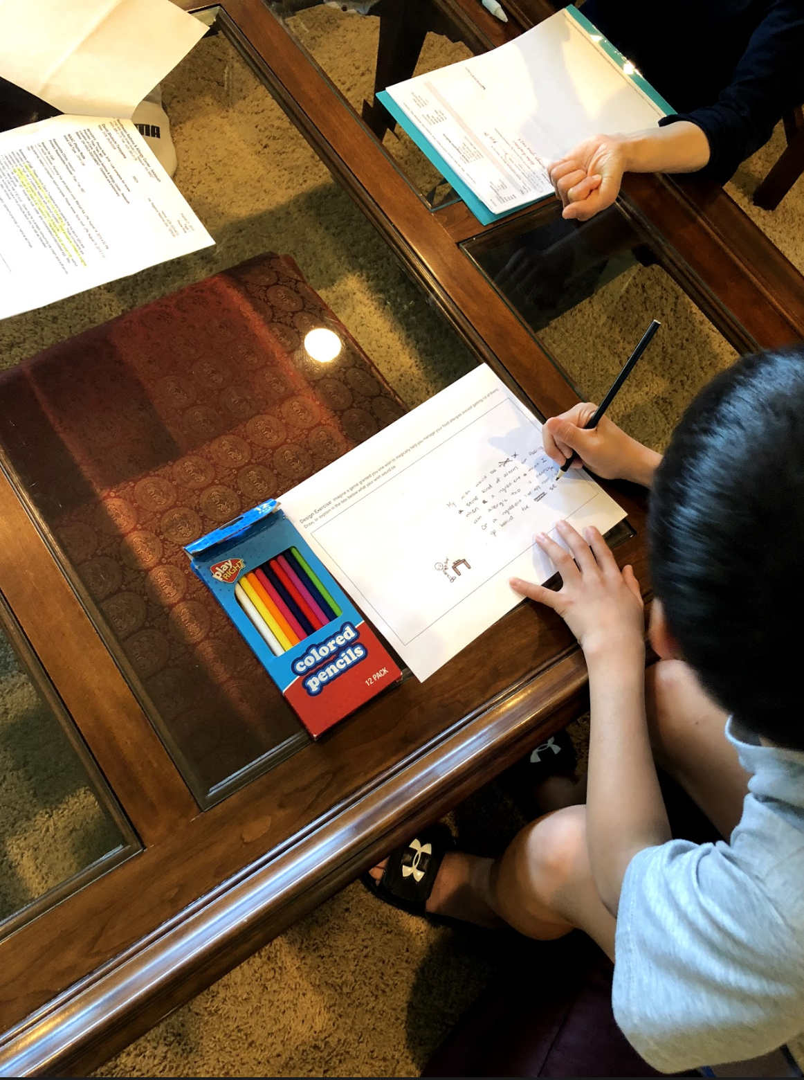 Design exercise prompting children to explain a wish related to their food allergy