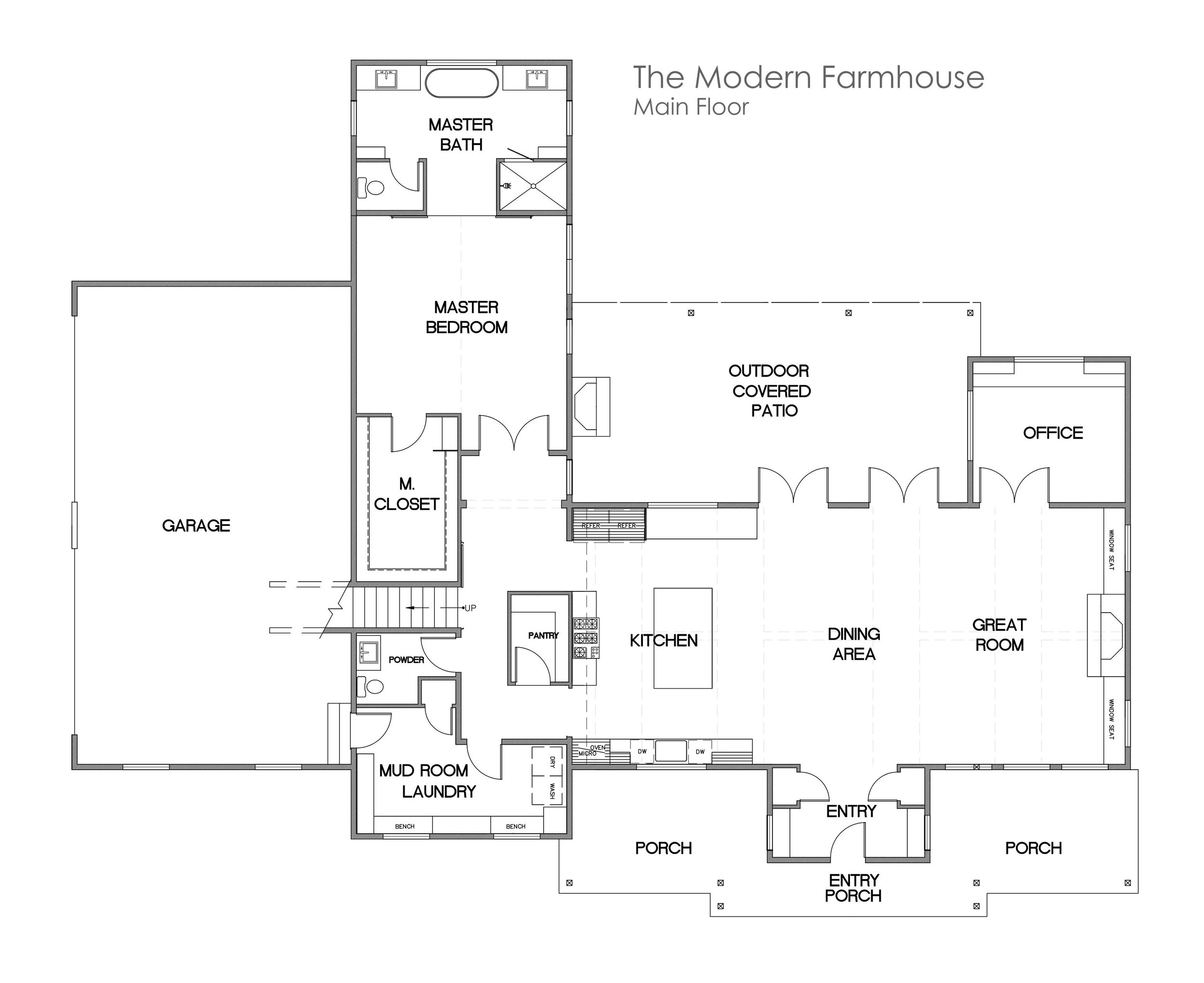 The Modern Farmhouse Floor Plan Kg Designs
