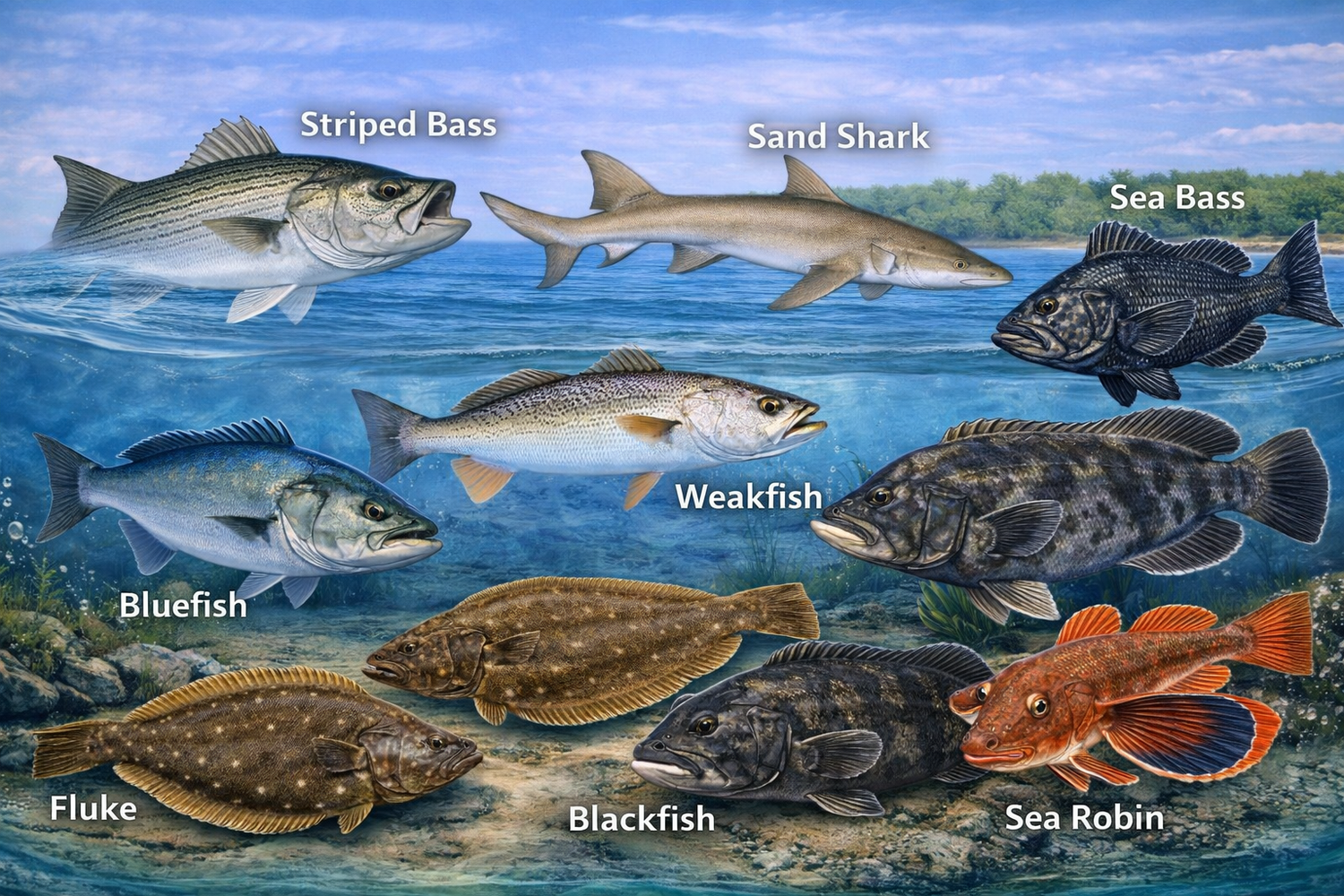 Fish species by month | — Larry's Fishing Charters