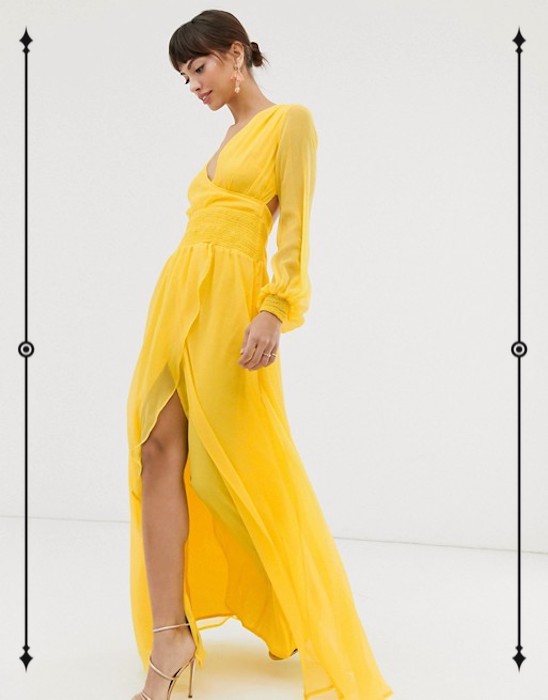  ASOS Design Maxi Dress With Smocking And Balloon Sleeve  ($72) 