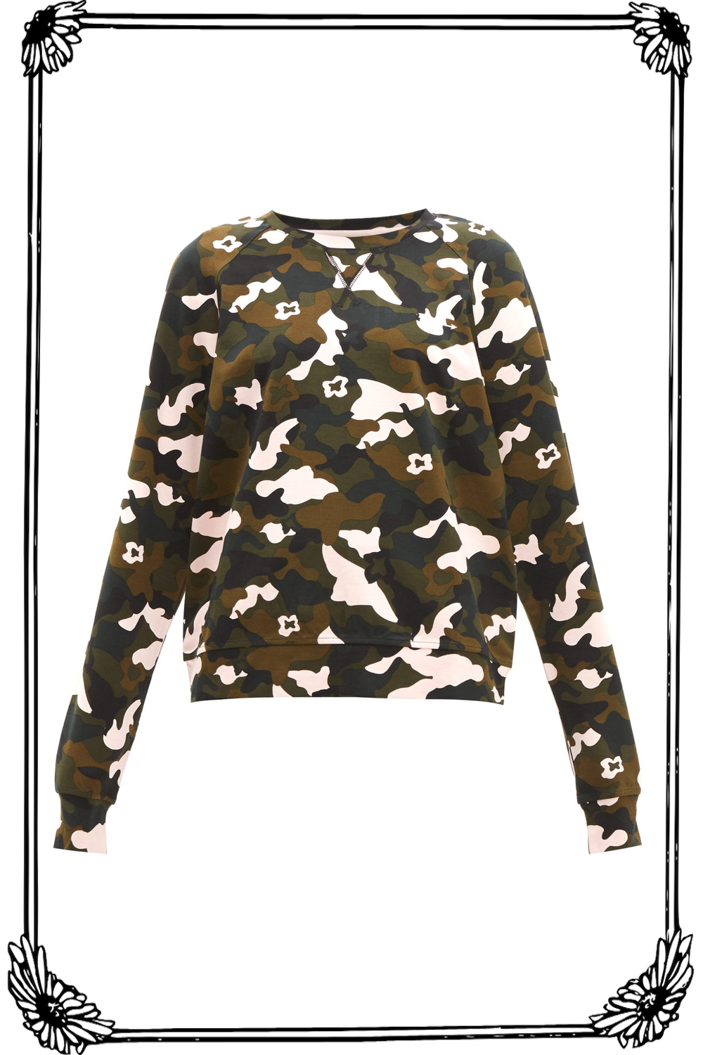   The Upside Bondi Forest Camo Jersey Sweatshirt  ($75, on sale from $150) 