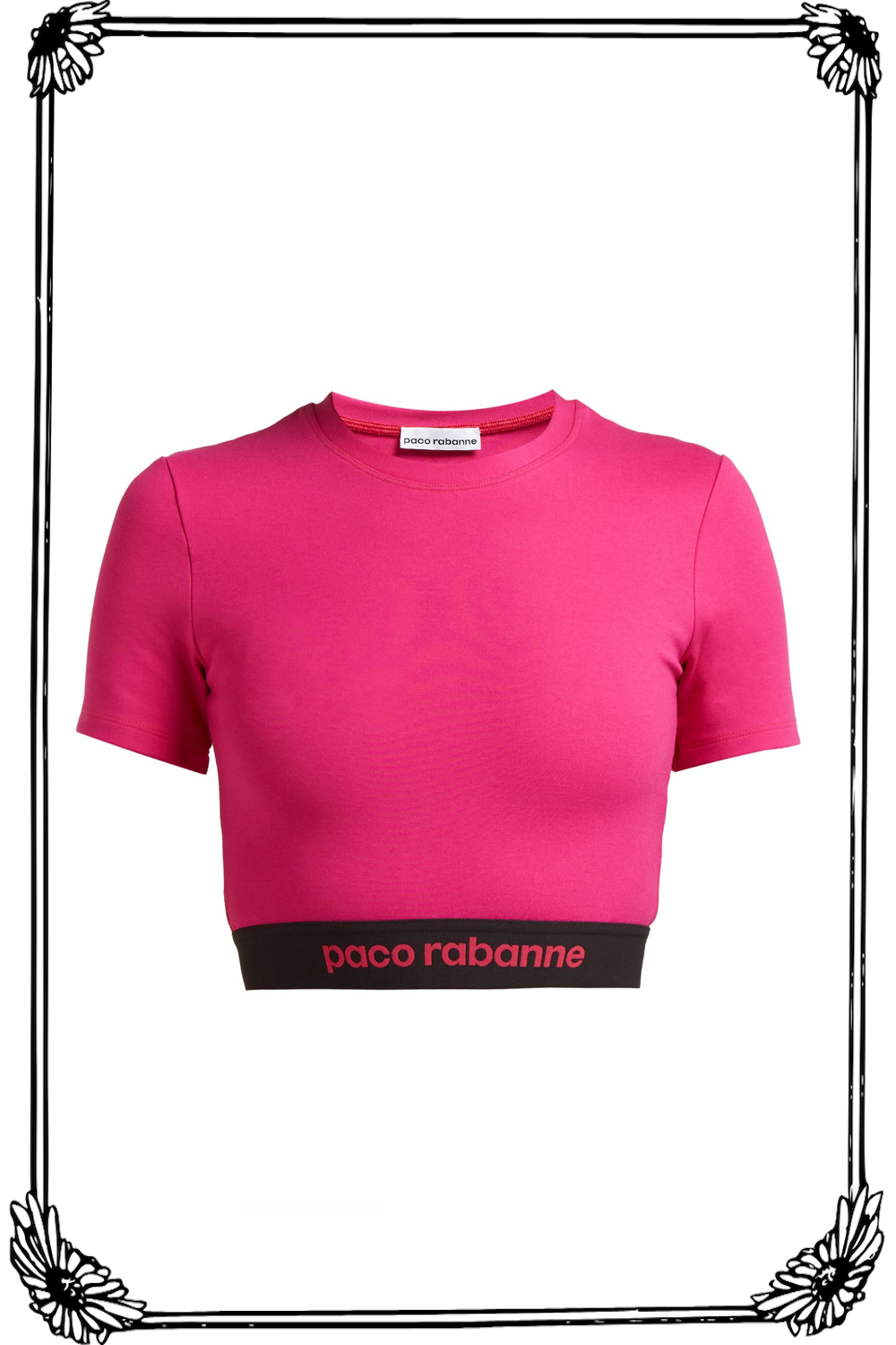   Paco Rabanne Bodyline Logo-Jacquard Crop Top  ($48, on sale from $120)  