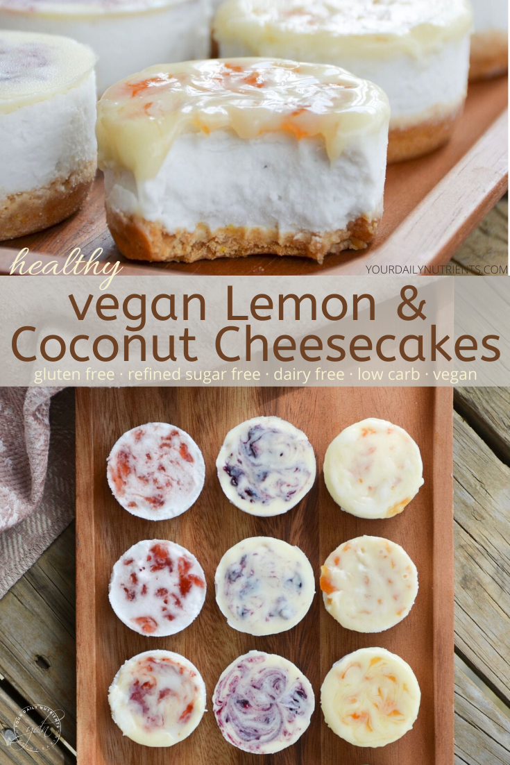 Vegan Lemon Coconut Cheesecakes Recipe — Healthy Snacks and Recipes ...