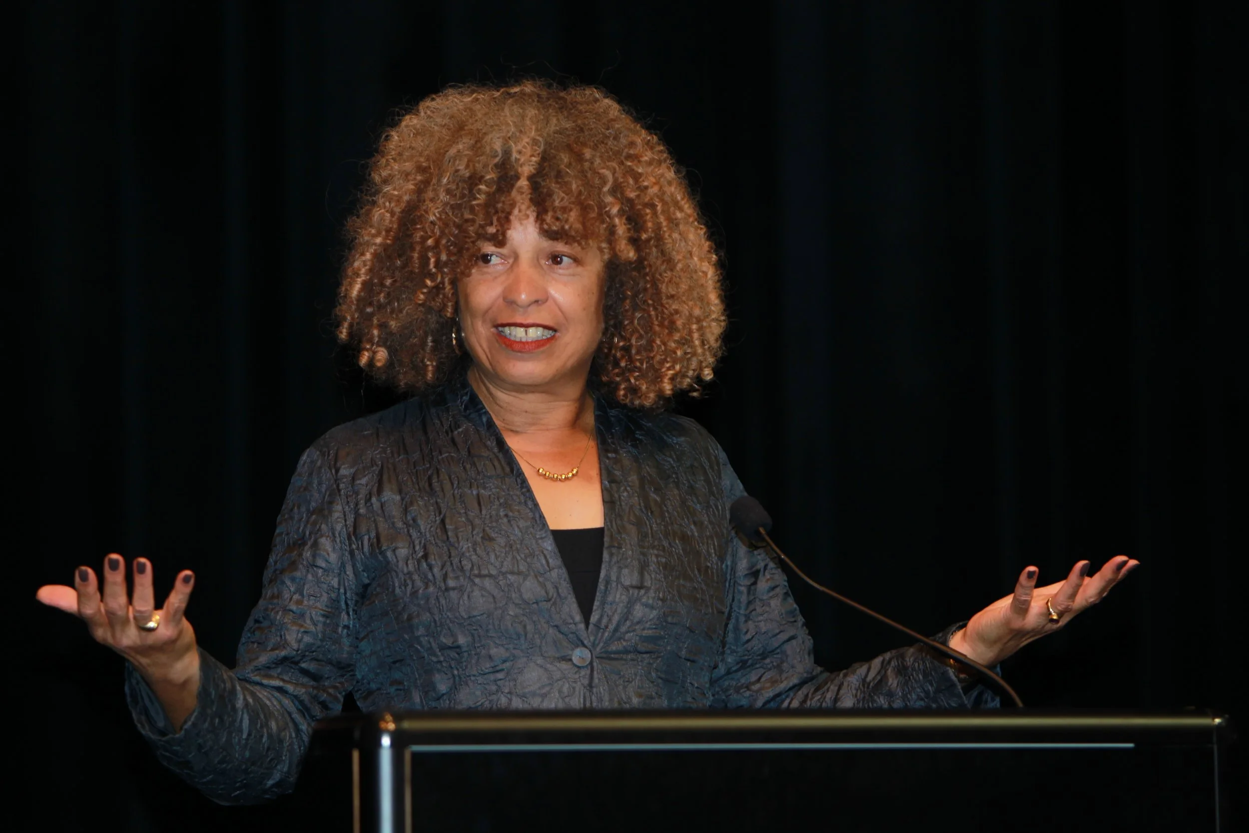 NFL players had been encouraged by legendary Black activists, athletes and artists who have long supported the Palestinian emancipatory struggle — including Angela Davis — to pull out of the junket. Photo credit: Emerson College