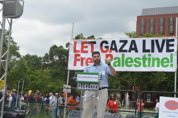  Aug. 2, 2014 | Osama Abuirshaid, National Coordinator at American Muslims for Palestine also spoke to the thousands of supporters.    